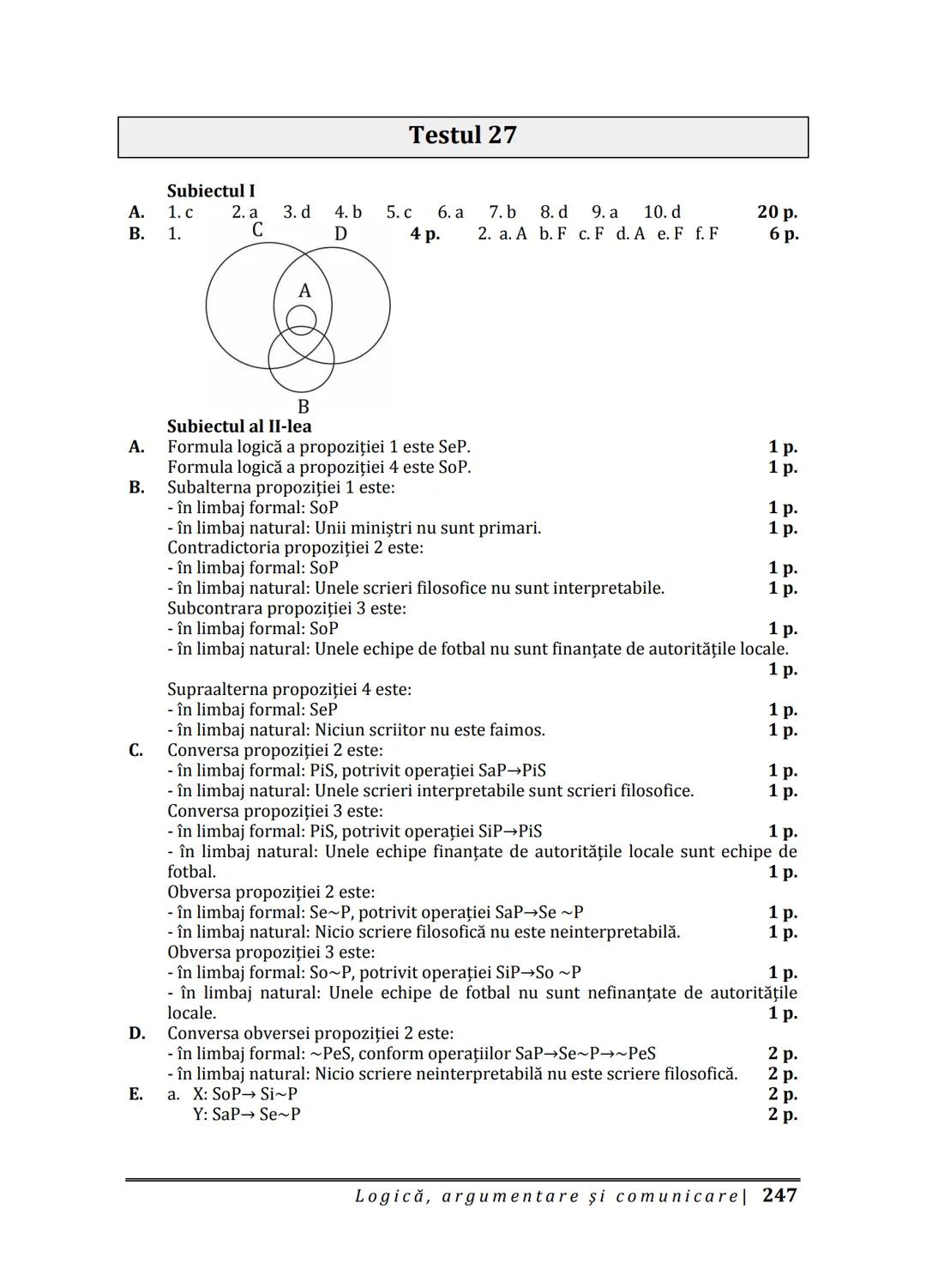 Florin IORGA
Marcel RUS
LOGICĂ, ARGUMENTARE
ȘI COMUNICARE
GHID COMPLET pentru Bacalaureat
➤ Sinteze teoretice
➤ 30 de teste
➤ Bareme şi rezo