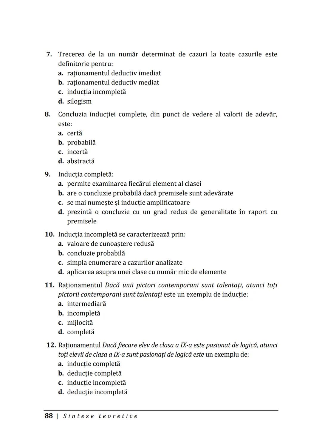 Florin IORGA
Marcel RUS
LOGICĂ, ARGUMENTARE
ȘI COMUNICARE
GHID COMPLET pentru Bacalaureat
➤ Sinteze teoretice
➤ 30 de teste
➤ Bareme şi rezo