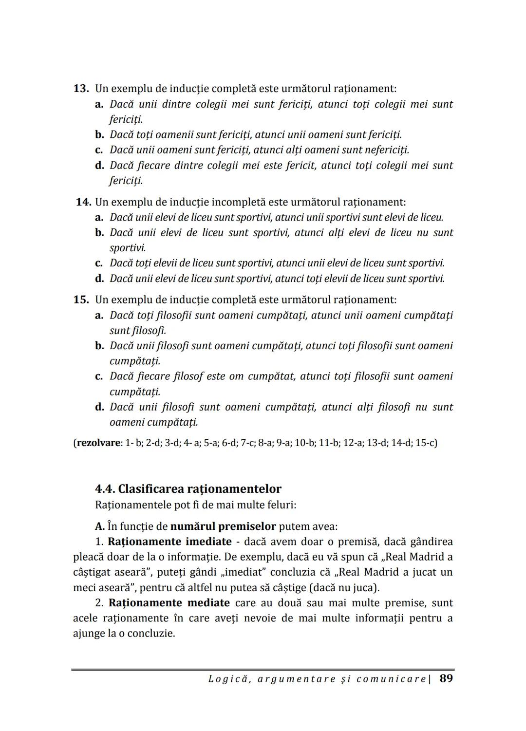 Florin IORGA
Marcel RUS
LOGICĂ, ARGUMENTARE
ȘI COMUNICARE
GHID COMPLET pentru Bacalaureat
➤ Sinteze teoretice
➤ 30 de teste
➤ Bareme şi rezo
