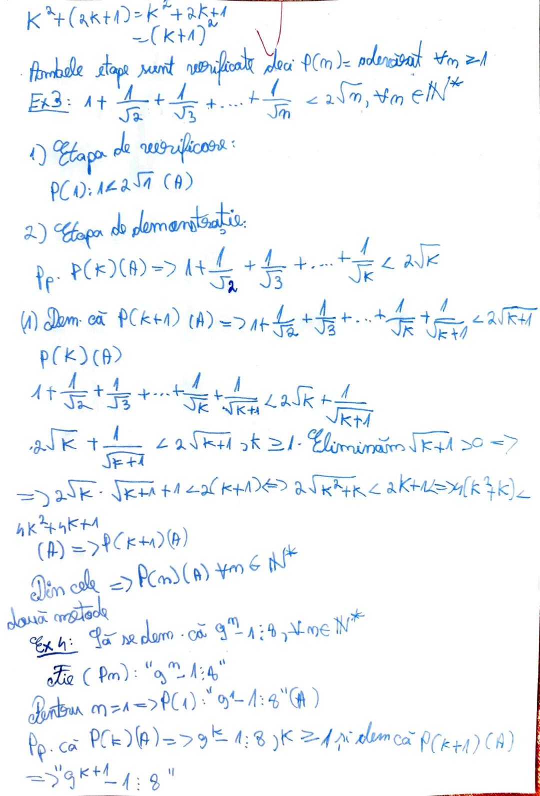 # Metoda inducției matematice
Prin inducție se înțelege o metodă de raționament care conduce de la propoziții particulare la o oarecare pro