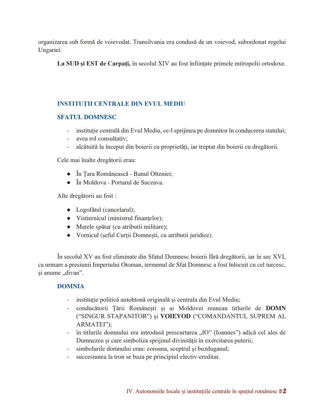 AS
ID
ASOCIAŢIA STUDENŢILOR
LA ISTORIE
"DACIA"
ISHA BUCHAREST
CAPITOLUL IV. AUTONOMII LOCALE ȘI INSTITUȚII
CENTRALE ÎN SPAȚIUL ROMÂNESC
(SE