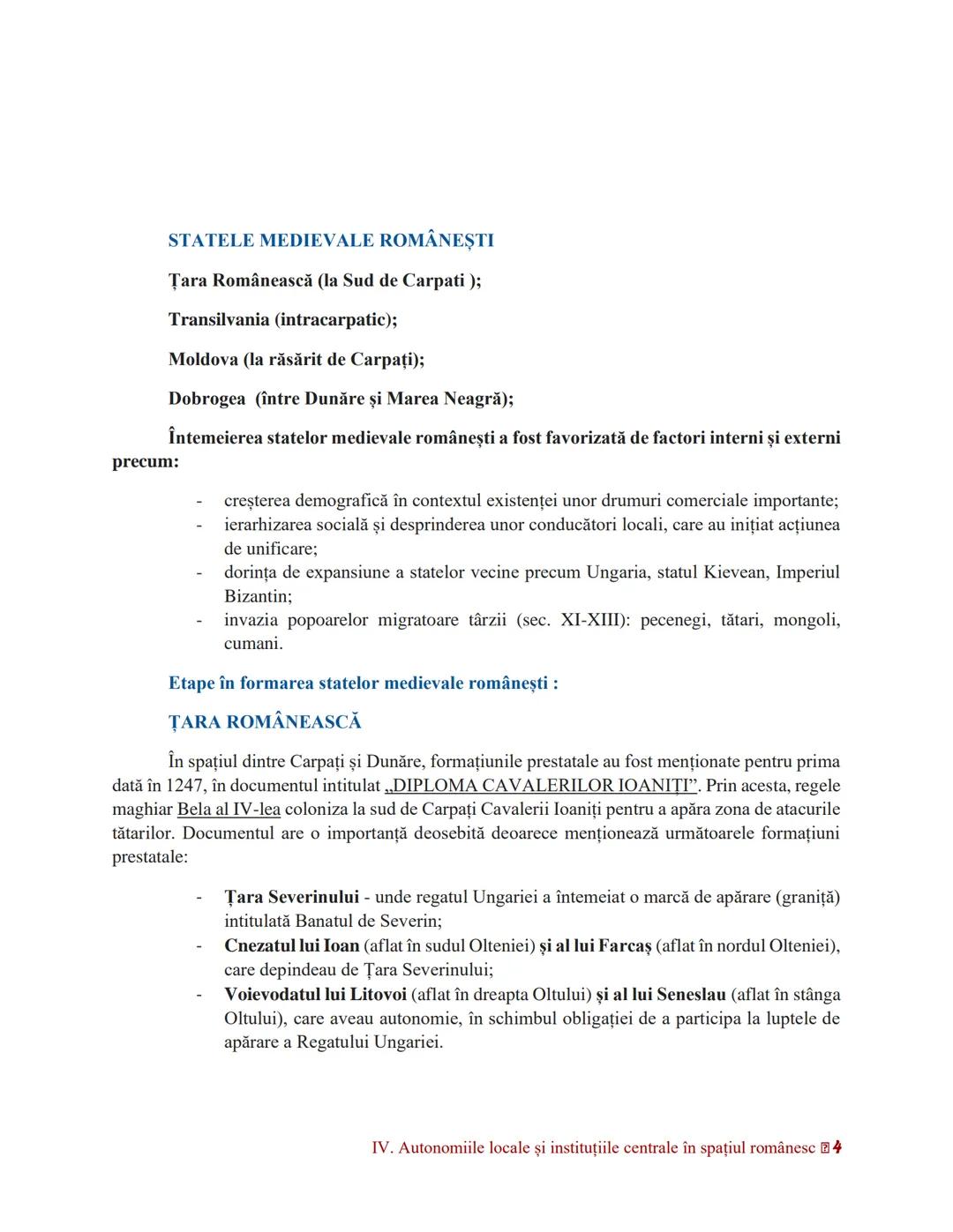 AS
ID
ASOCIAŢIA STUDENŢILOR
LA ISTORIE
"DACIA"
ISHA BUCHAREST
CAPITOLUL IV. AUTONOMII LOCALE ȘI INSTITUȚII
CENTRALE ÎN SPAȚIUL ROMÂNESC
(SE