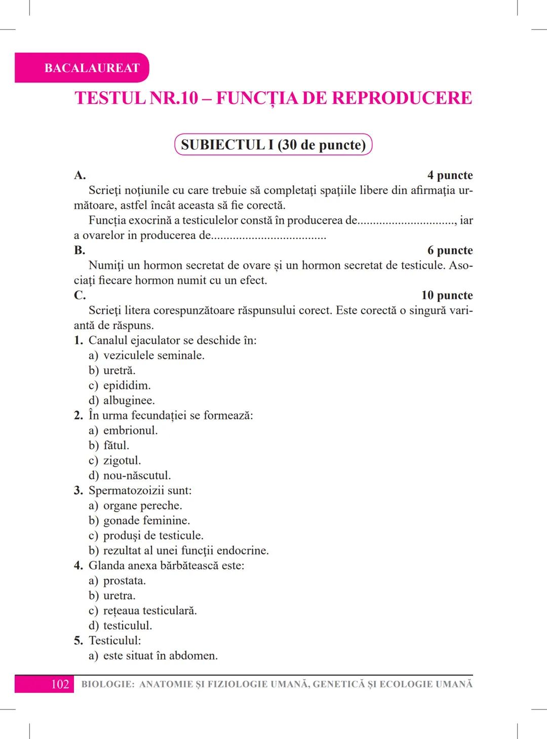 Mariana Drumea
Ramona A. Morar
Ramona O. Morar
BIOLOGIE – ANATOMIE ȘI
FIZIOLOGIE UMANĂ, GENETICĂ
ȘI ECOLOGIE UMANĂ
Ghid de pregătire
pentru