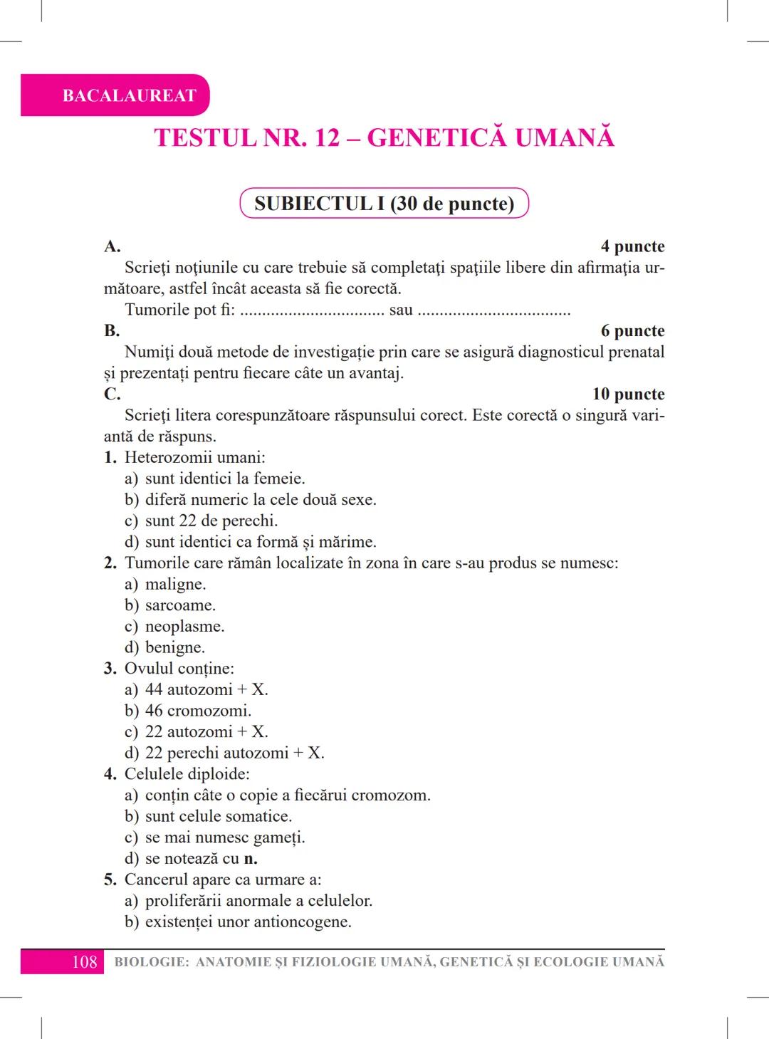 Mariana Drumea
Ramona A. Morar
Ramona O. Morar
BIOLOGIE – ANATOMIE ȘI
FIZIOLOGIE UMANĂ, GENETICĂ
ȘI ECOLOGIE UMANĂ
Ghid de pregătire
pentru