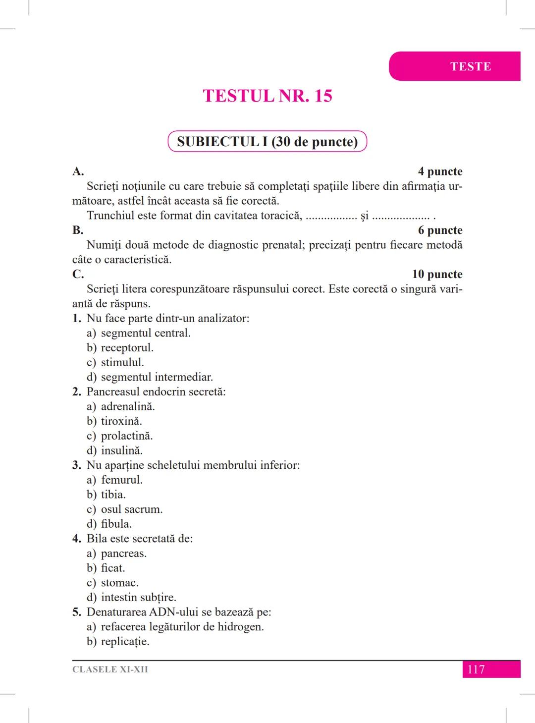 Mariana Drumea
Ramona A. Morar
Ramona O. Morar
BIOLOGIE – ANATOMIE ȘI
FIZIOLOGIE UMANĂ, GENETICĂ
ȘI ECOLOGIE UMANĂ
Ghid de pregătire
pentru