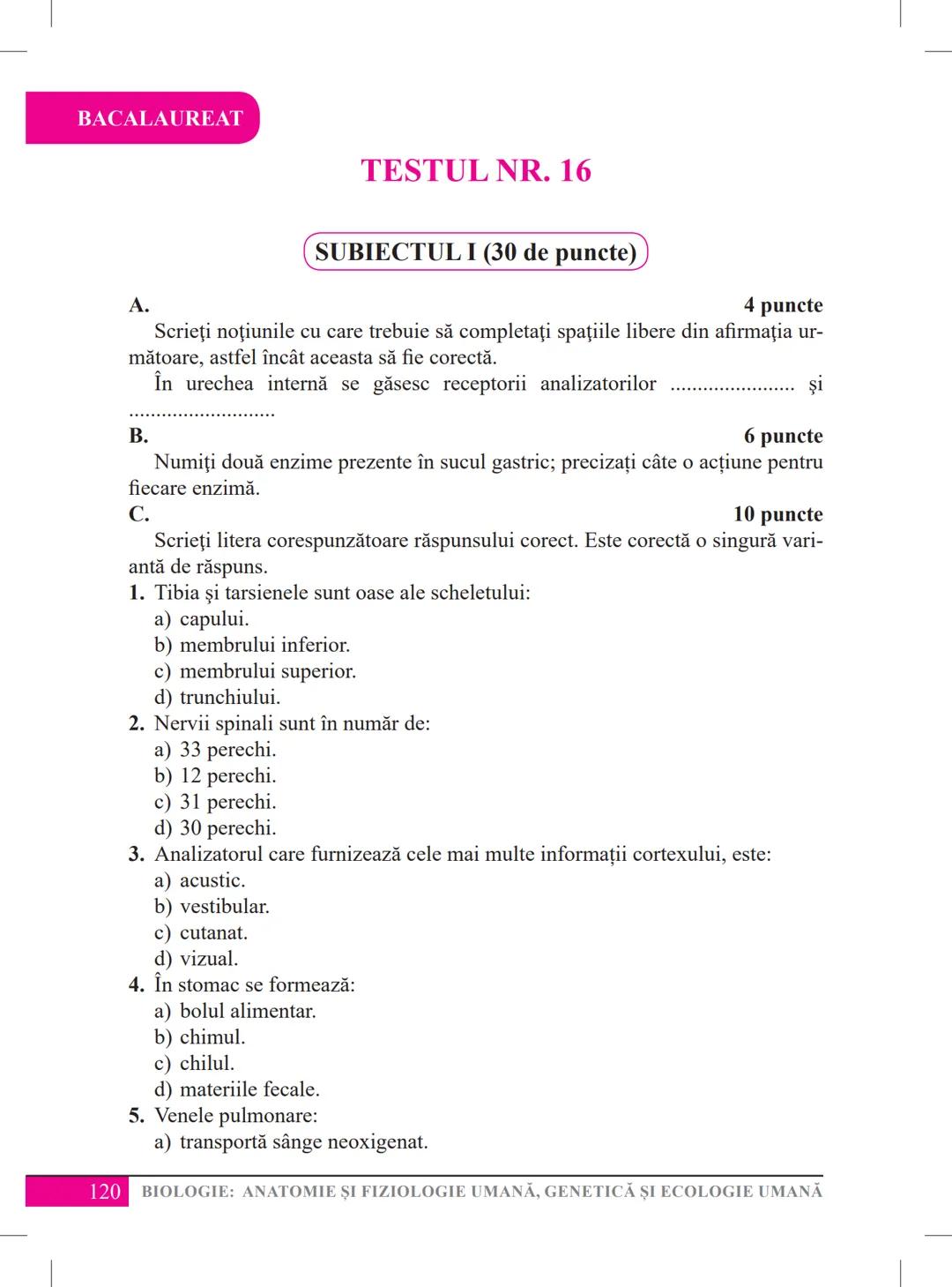 Mariana Drumea
Ramona A. Morar
Ramona O. Morar
BIOLOGIE – ANATOMIE ȘI
FIZIOLOGIE UMANĂ, GENETICĂ
ȘI ECOLOGIE UMANĂ
Ghid de pregătire
pentru