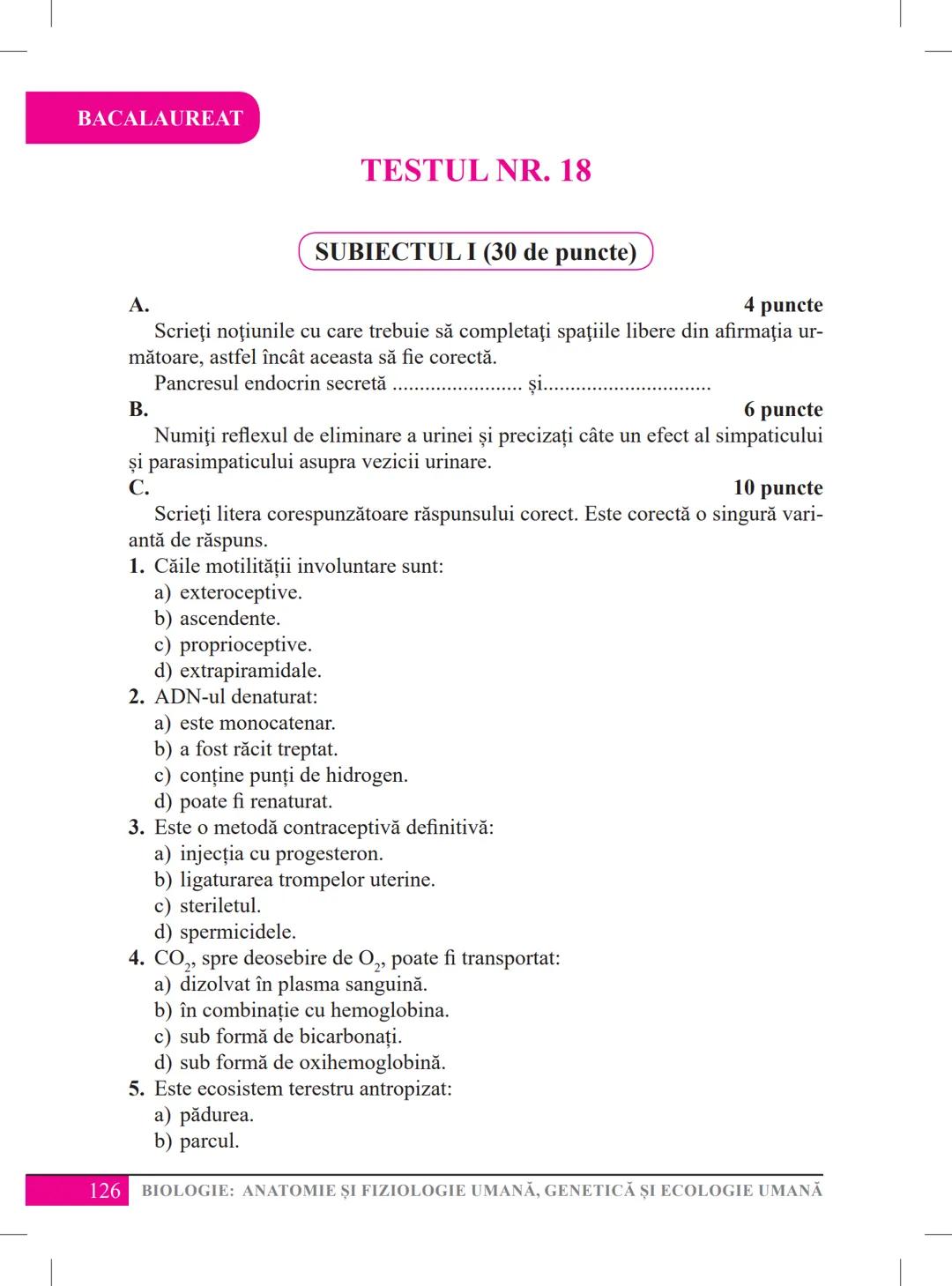 Mariana Drumea
Ramona A. Morar
Ramona O. Morar
BIOLOGIE – ANATOMIE ȘI
FIZIOLOGIE UMANĂ, GENETICĂ
ȘI ECOLOGIE UMANĂ
Ghid de pregătire
pentru