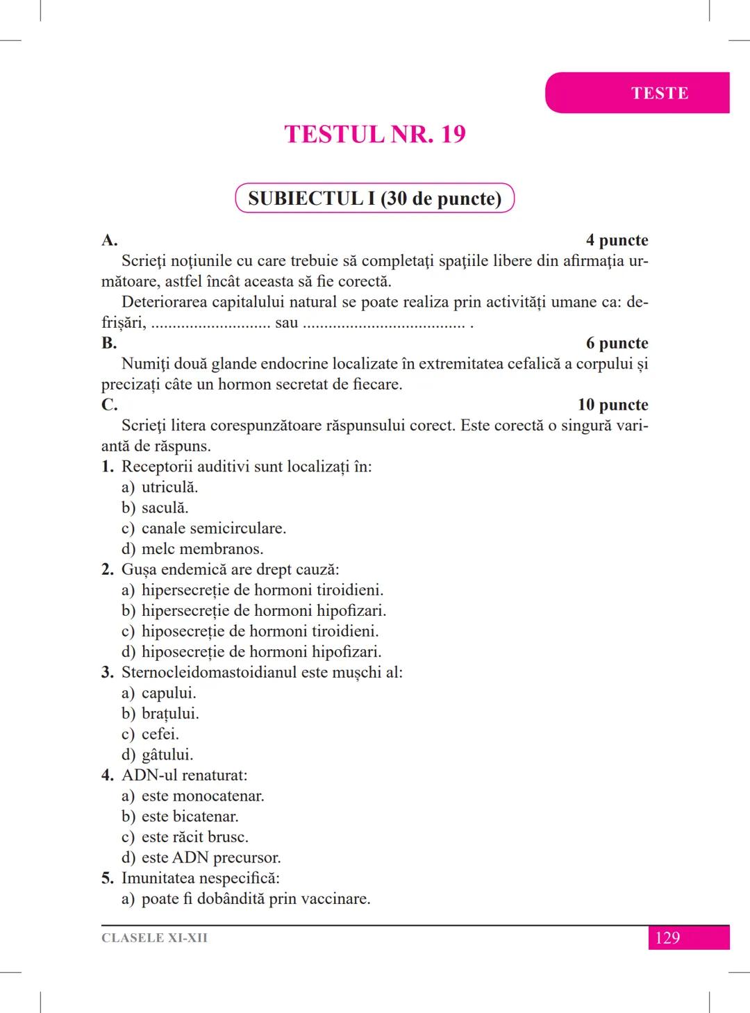 Mariana Drumea
Ramona A. Morar
Ramona O. Morar
BIOLOGIE – ANATOMIE ȘI
FIZIOLOGIE UMANĂ, GENETICĂ
ȘI ECOLOGIE UMANĂ
Ghid de pregătire
pentru