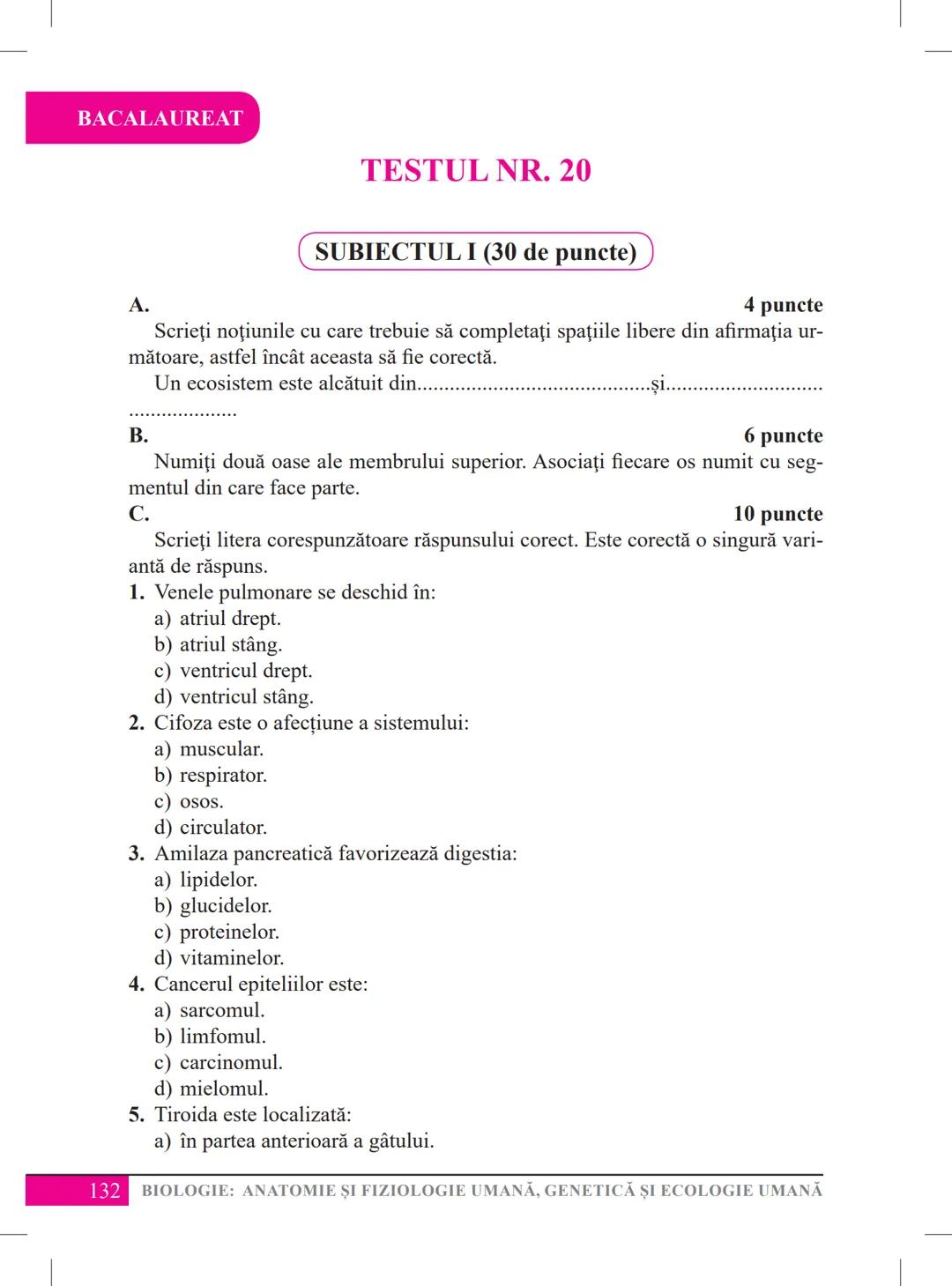Mariana Drumea
Ramona A. Morar
Ramona O. Morar
BIOLOGIE – ANATOMIE ȘI
FIZIOLOGIE UMANĂ, GENETICĂ
ȘI ECOLOGIE UMANĂ
Ghid de pregătire
pentru
