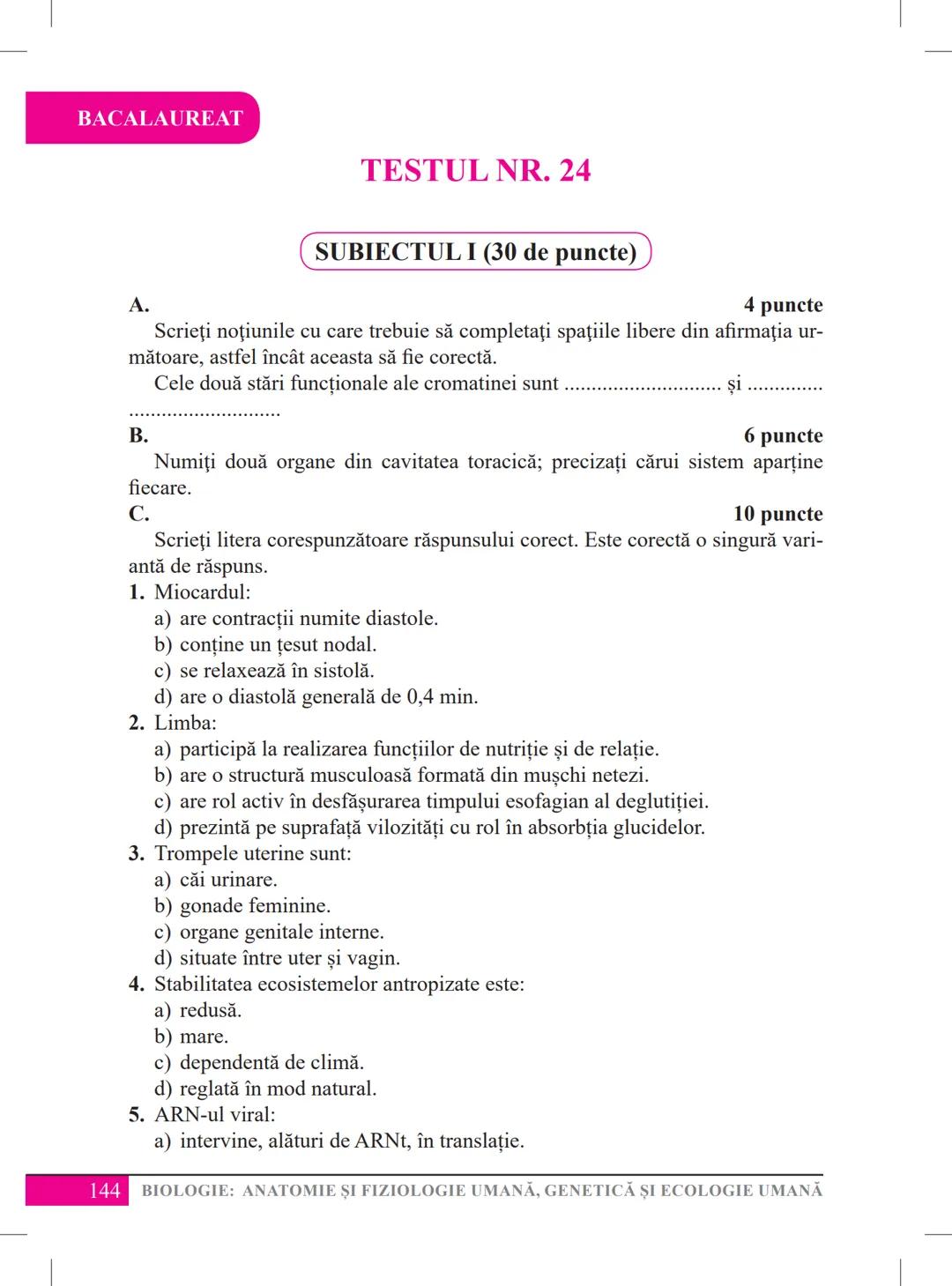 Mariana Drumea
Ramona A. Morar
Ramona O. Morar
BIOLOGIE – ANATOMIE ȘI
FIZIOLOGIE UMANĂ, GENETICĂ
ȘI ECOLOGIE UMANĂ
Ghid de pregătire
pentru