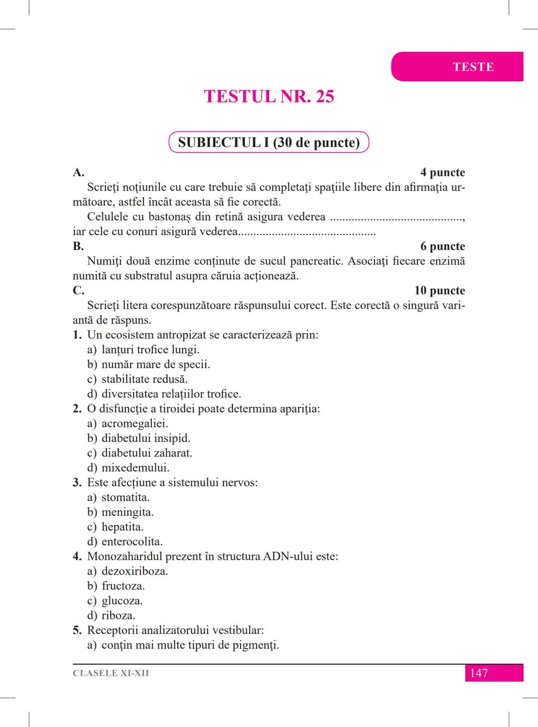 Mariana Drumea
Ramona A. Morar
Ramona O. Morar
BIOLOGIE – ANATOMIE ȘI
FIZIOLOGIE UMANĂ, GENETICĂ
ȘI ECOLOGIE UMANĂ
Ghid de pregătire
pentru
