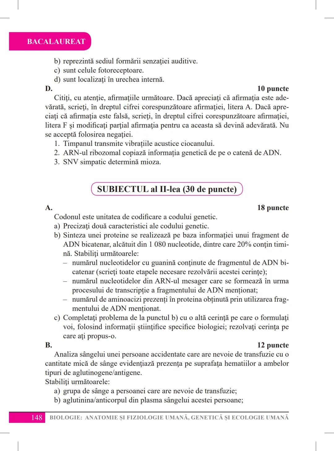 Mariana Drumea
Ramona A. Morar
Ramona O. Morar
BIOLOGIE – ANATOMIE ȘI
FIZIOLOGIE UMANĂ, GENETICĂ
ȘI ECOLOGIE UMANĂ
Ghid de pregătire
pentru