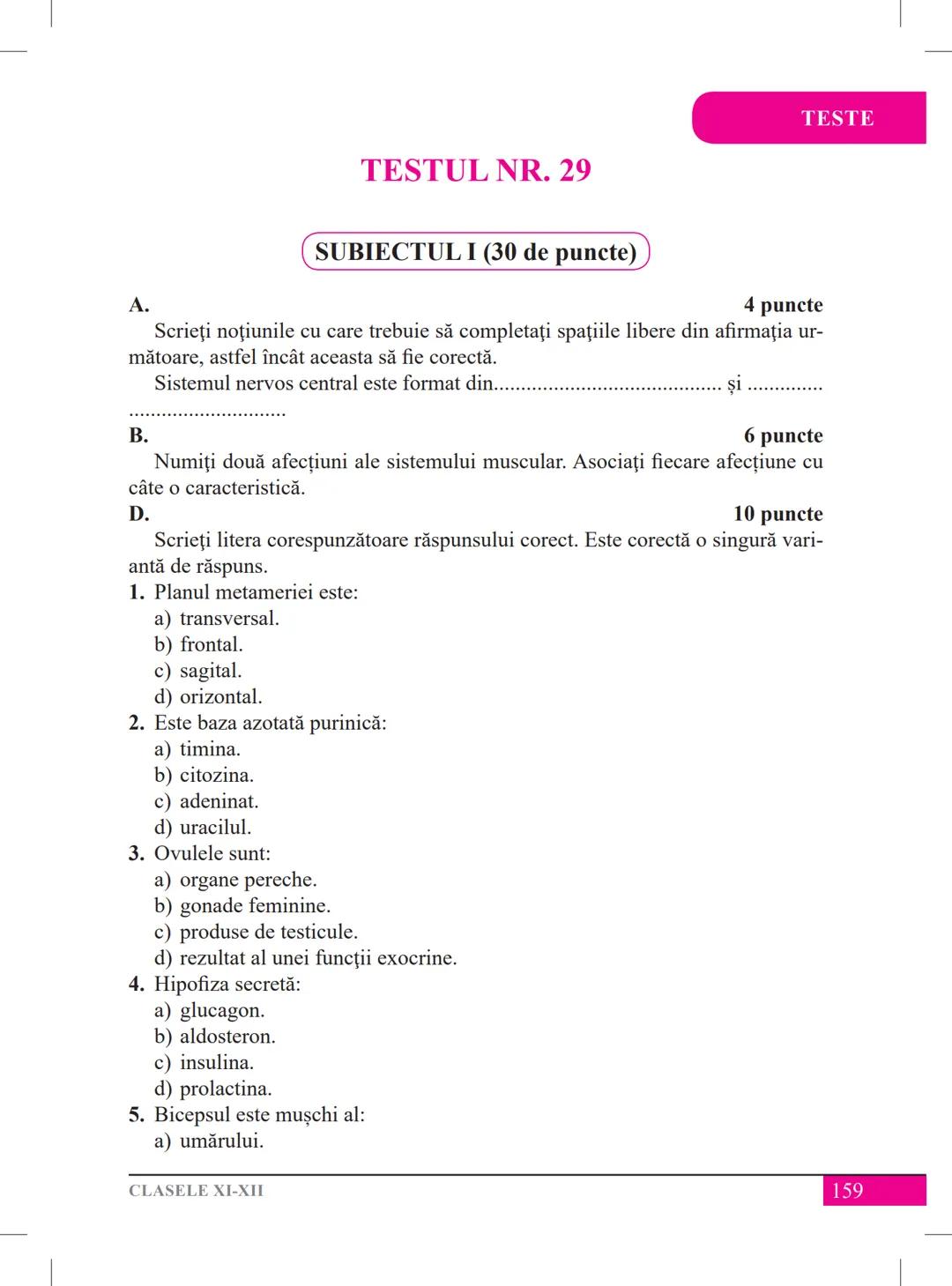 Mariana Drumea
Ramona A. Morar
Ramona O. Morar
BIOLOGIE – ANATOMIE ȘI
FIZIOLOGIE UMANĂ, GENETICĂ
ȘI ECOLOGIE UMANĂ
Ghid de pregătire
pentru