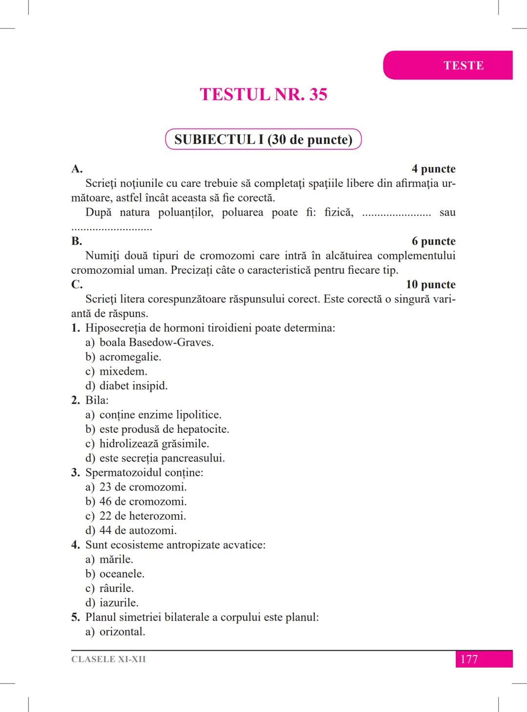 Mariana Drumea
Ramona A. Morar
Ramona O. Morar
BIOLOGIE – ANATOMIE ȘI
FIZIOLOGIE UMANĂ, GENETICĂ
ȘI ECOLOGIE UMANĂ
Ghid de pregătire
pentru