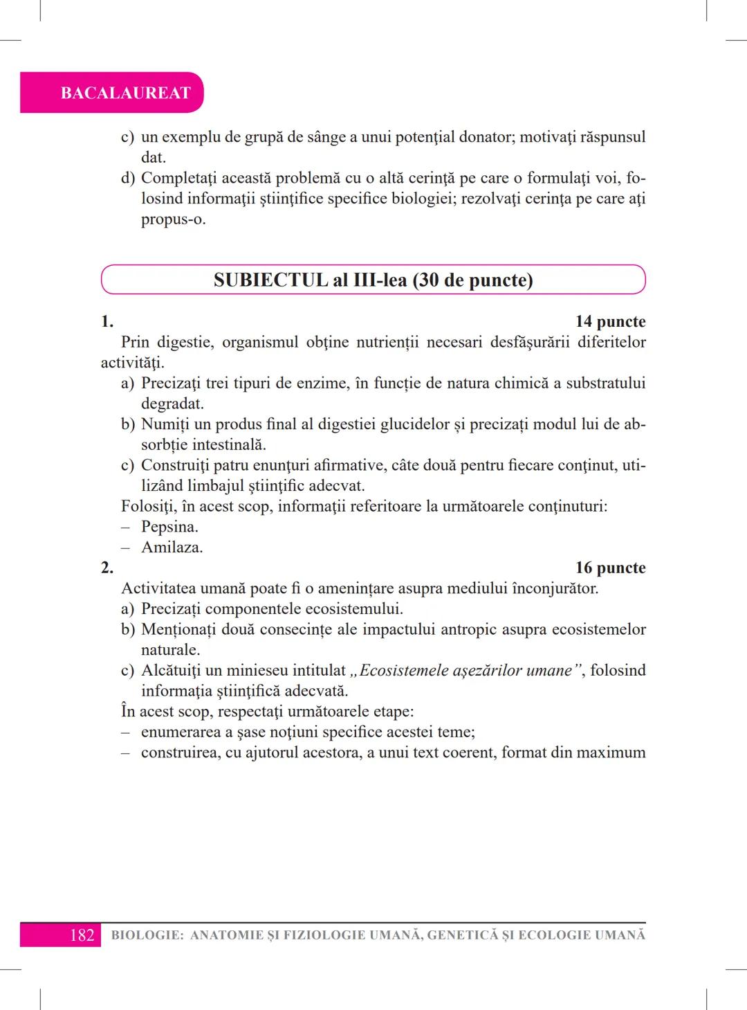 Mariana Drumea
Ramona A. Morar
Ramona O. Morar
BIOLOGIE – ANATOMIE ȘI
FIZIOLOGIE UMANĂ, GENETICĂ
ȘI ECOLOGIE UMANĂ
Ghid de pregătire
pentru