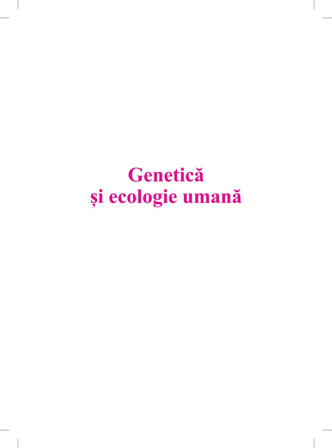 Mariana Drumea
Ramona A. Morar
Ramona O. Morar
BIOLOGIE – ANATOMIE ȘI
FIZIOLOGIE UMANĂ, GENETICĂ
ȘI ECOLOGIE UMANĂ
Ghid de pregătire
pentru