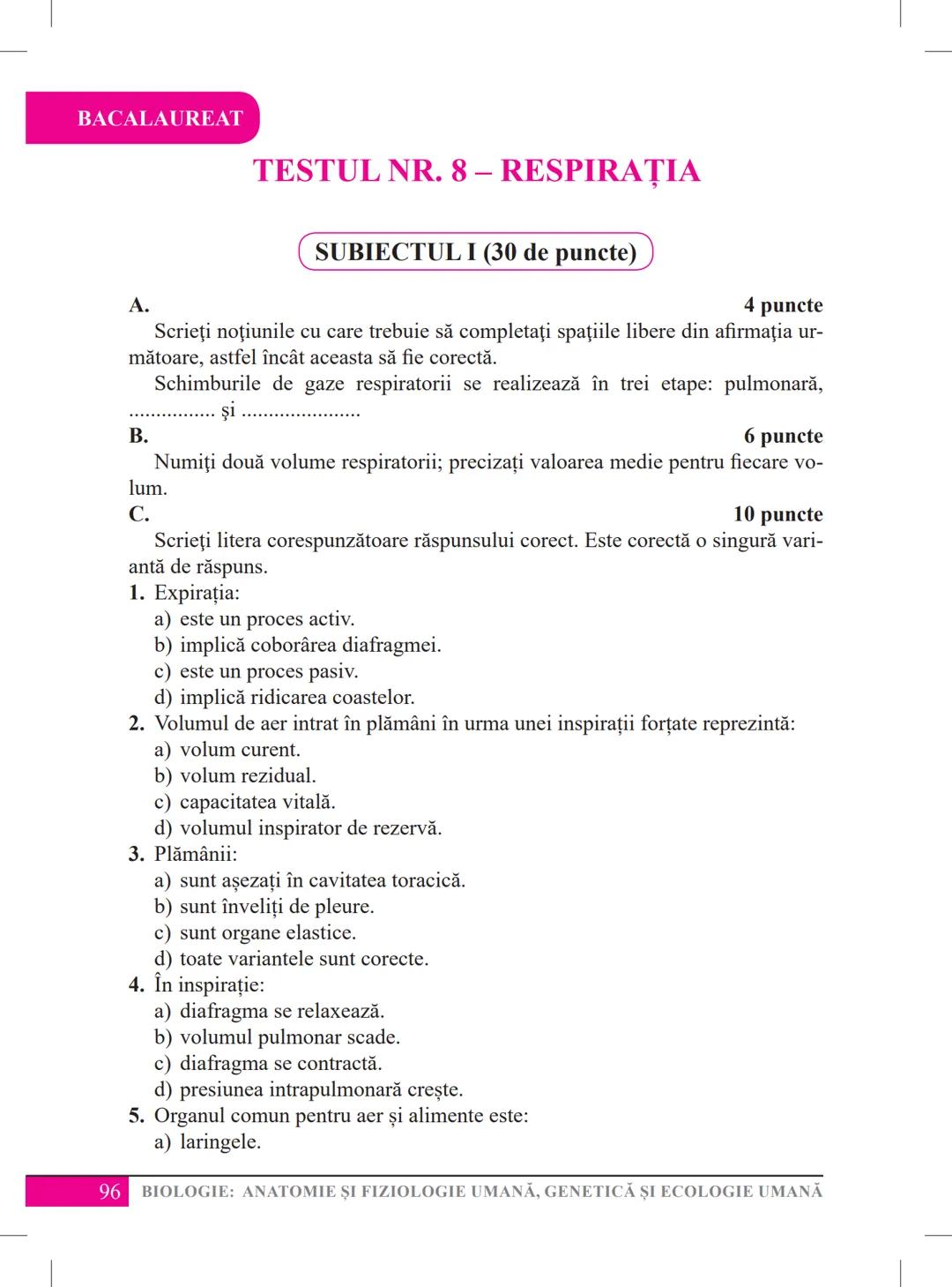 Mariana Drumea
Ramona A. Morar
Ramona O. Morar
BIOLOGIE – ANATOMIE ȘI
FIZIOLOGIE UMANĂ, GENETICĂ
ȘI ECOLOGIE UMANĂ
Ghid de pregătire
pentru
