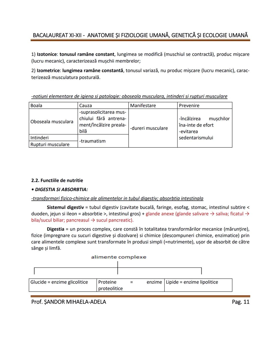 --- OCR Start ---
BACALAUREAT XI-XII - ANATOMIE ȘI FIZIOLOGIE UMANĂ, GENETICĂ ȘI ECOLOGIE UMANĂ
1. Alcătuirea corpului uman:
-topografia org
