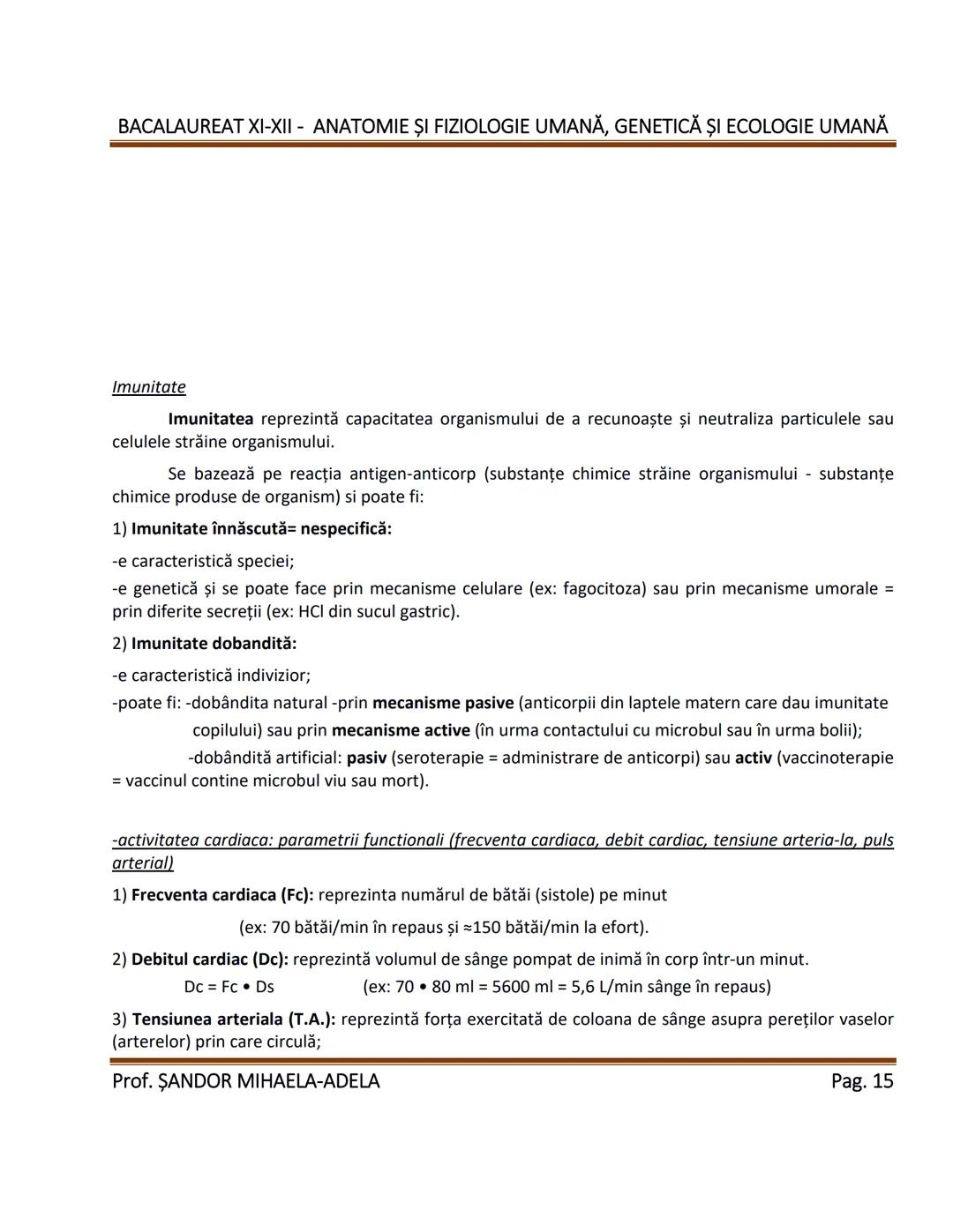 --- OCR Start ---
BACALAUREAT XI-XII - ANATOMIE ȘI FIZIOLOGIE UMANĂ, GENETICĂ ȘI ECOLOGIE UMANĂ
1. Alcătuirea corpului uman:
-topografia org