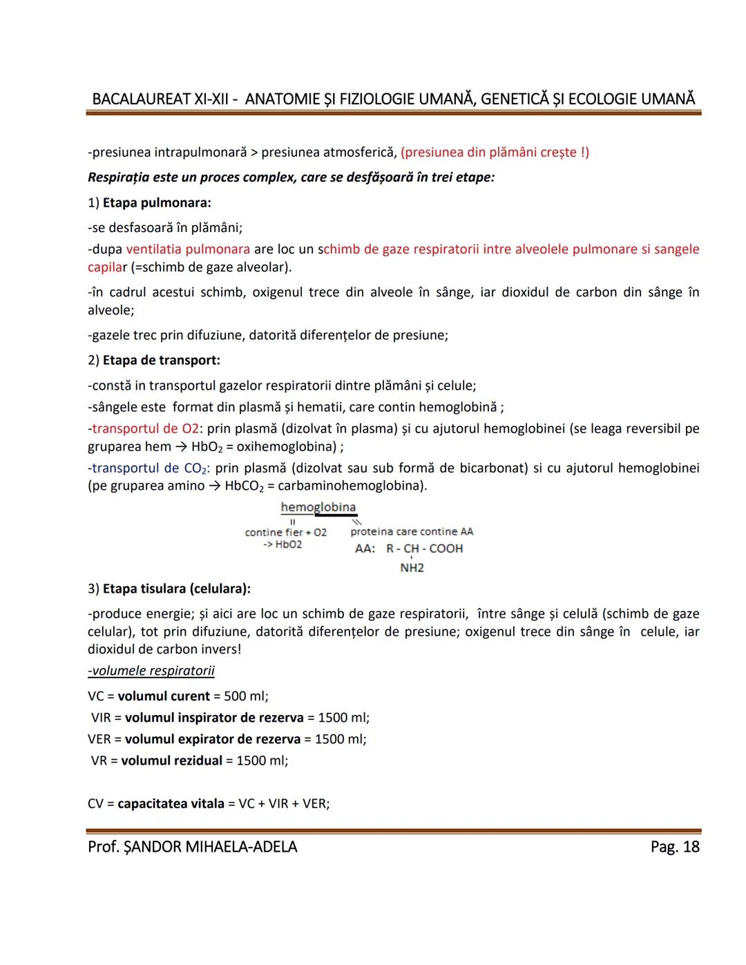 --- OCR Start ---
BACALAUREAT XI-XII - ANATOMIE ȘI FIZIOLOGIE UMANĂ, GENETICĂ ȘI ECOLOGIE UMANĂ
1. Alcătuirea corpului uman:
-topografia org