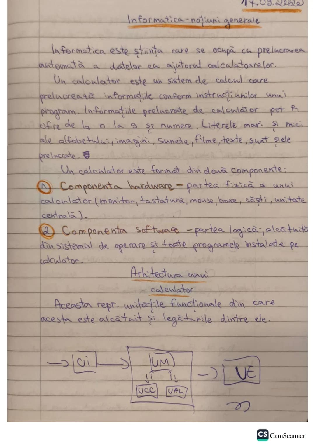 Informatica-notiuni generale
Informatica este ştiinţa care se ocupă ca prelucrarea
automat à a datelor ea ajutorul calculatoarelor.
Un calc