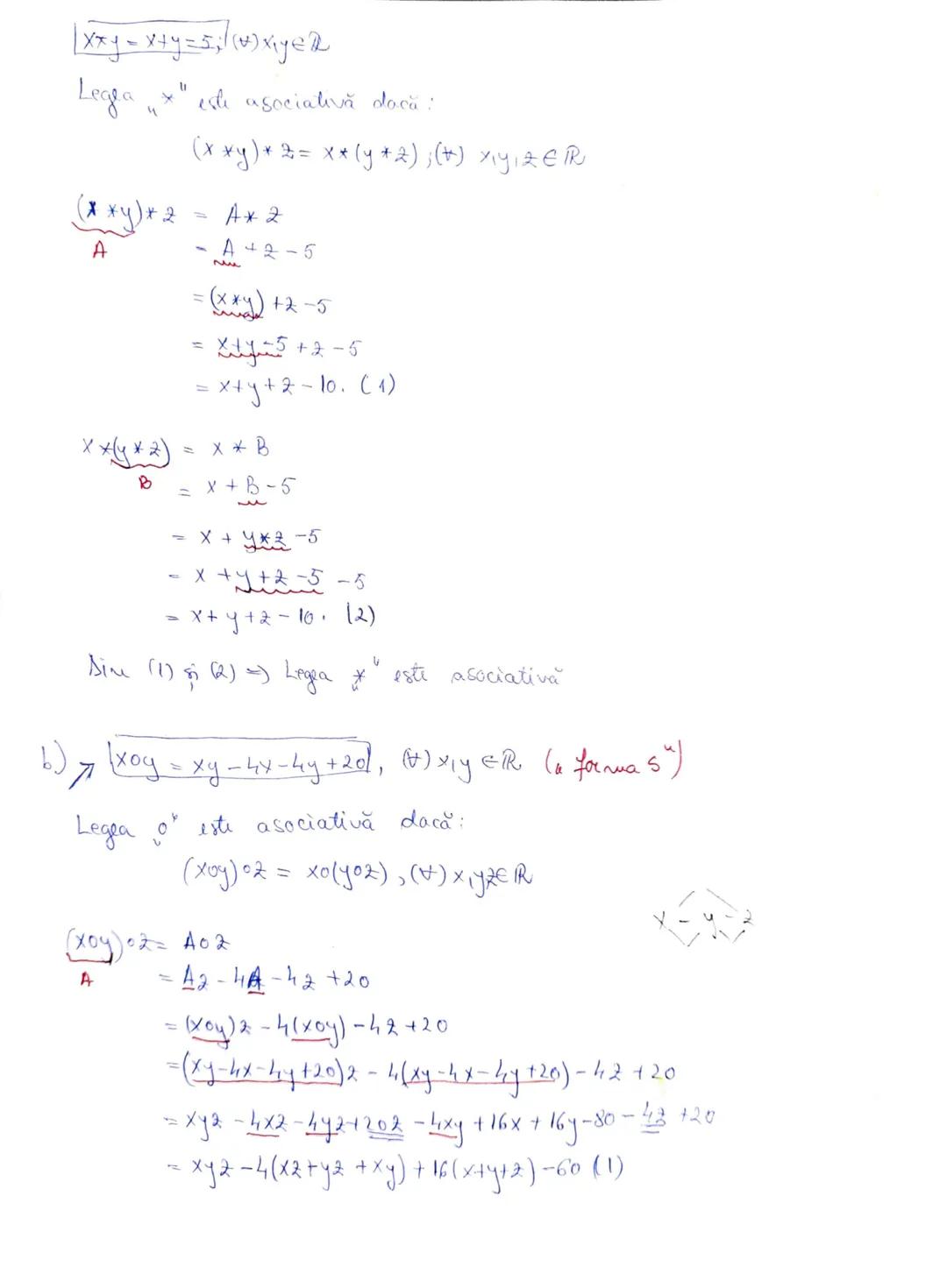 # Proprietăți ale legilor de
compoziție
6.10.2020
1. COMUTATIVITATEA
Fie $\Pi$ o mulțime, $\circ \colon \Pi \times \Pi \to \Pi$, $(x,y) \m