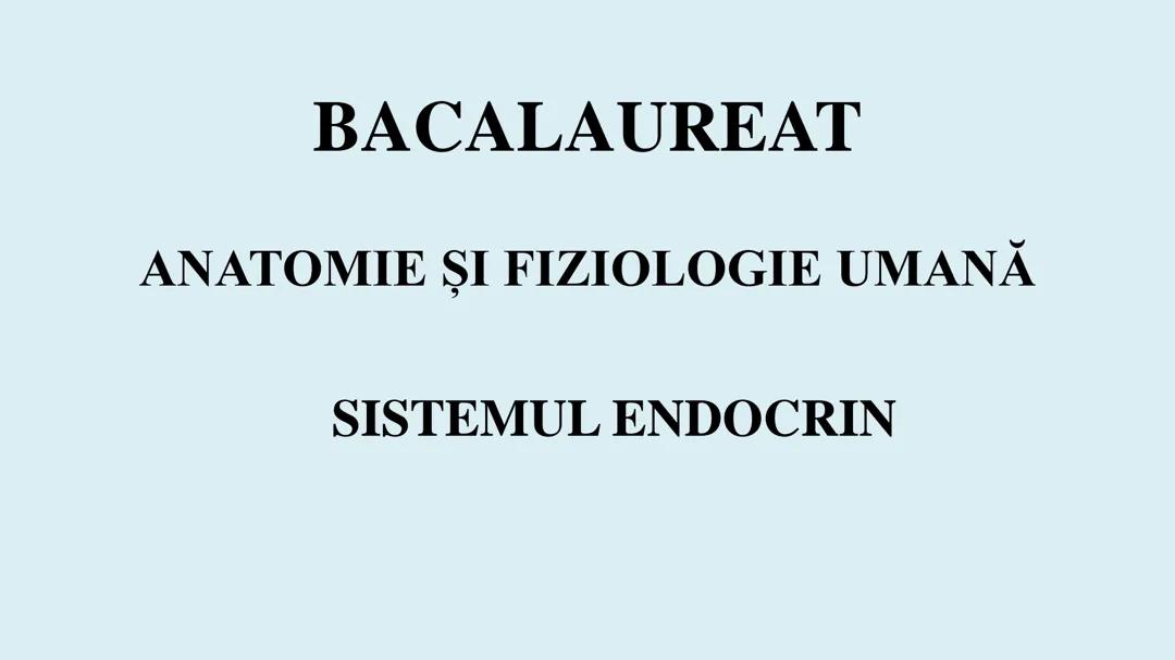 Sistemul endocrin