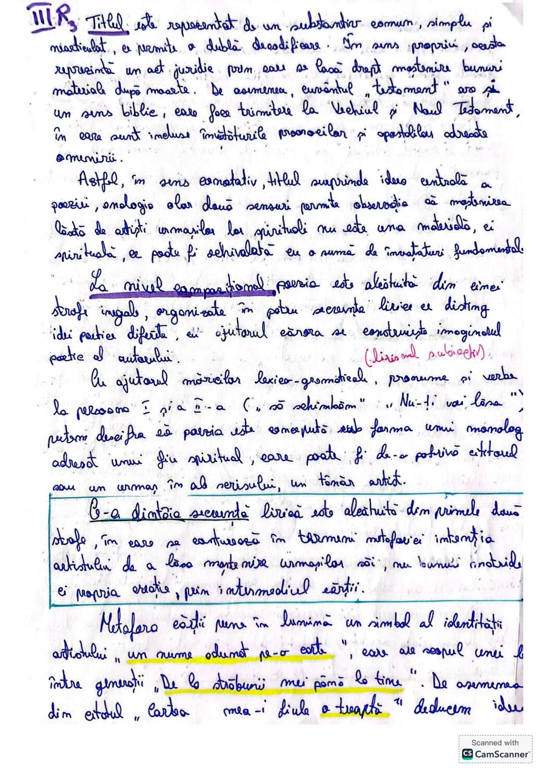 Hutamu Alexandra
IR
Eseu Testament"
১৯
de Tudar Arghezi
Madernisonul este o mipeare artistica din perioada interbelico
care a opent i s
