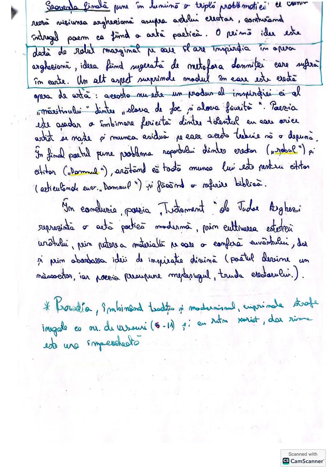 Hutamu Alexandra
IR
Eseu Testament"
১৯
de Tudar Arghezi
Madernisonul este o mipeare artistica din perioada interbelico
care a opent i s