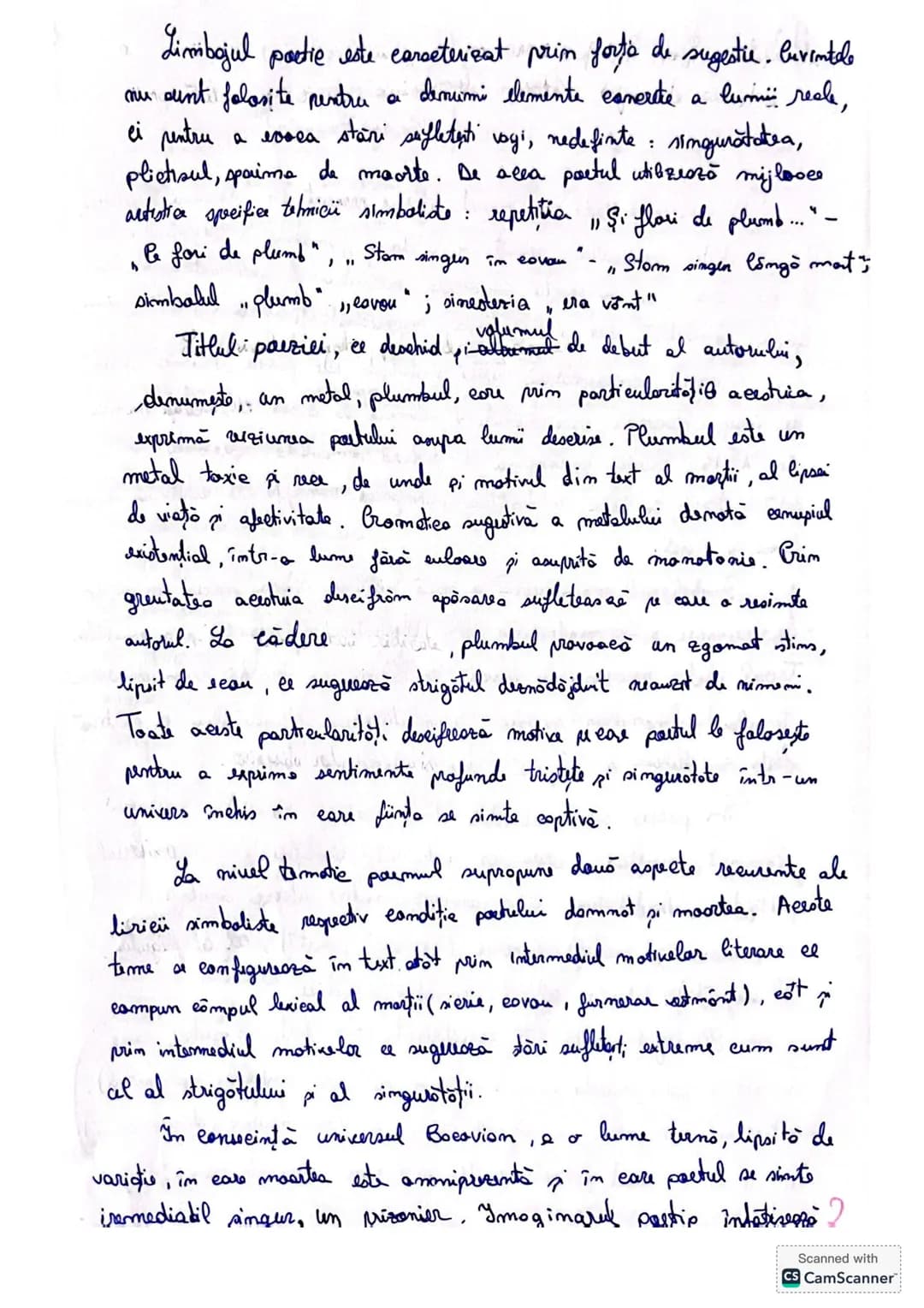 Hulonu Alexandra
Zseu, Plumb"
de George Bocavia
Simbolismul este un cucent literas prezent în domeniul partici
de circulatio universală, apă