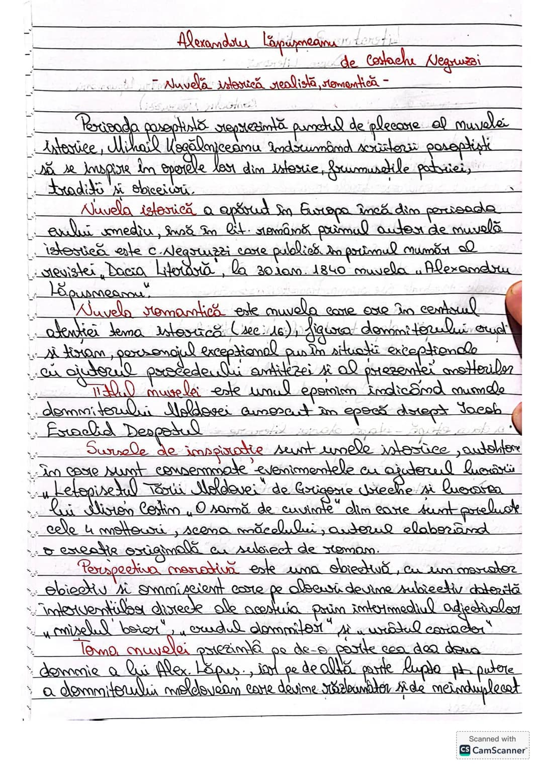 Alexandors Lapusneanuntersti
de Costache Negruzzi
- Nuvelă istorică realistă, romantică-
Perioada pasaptistă reprezintă punctul de plecare