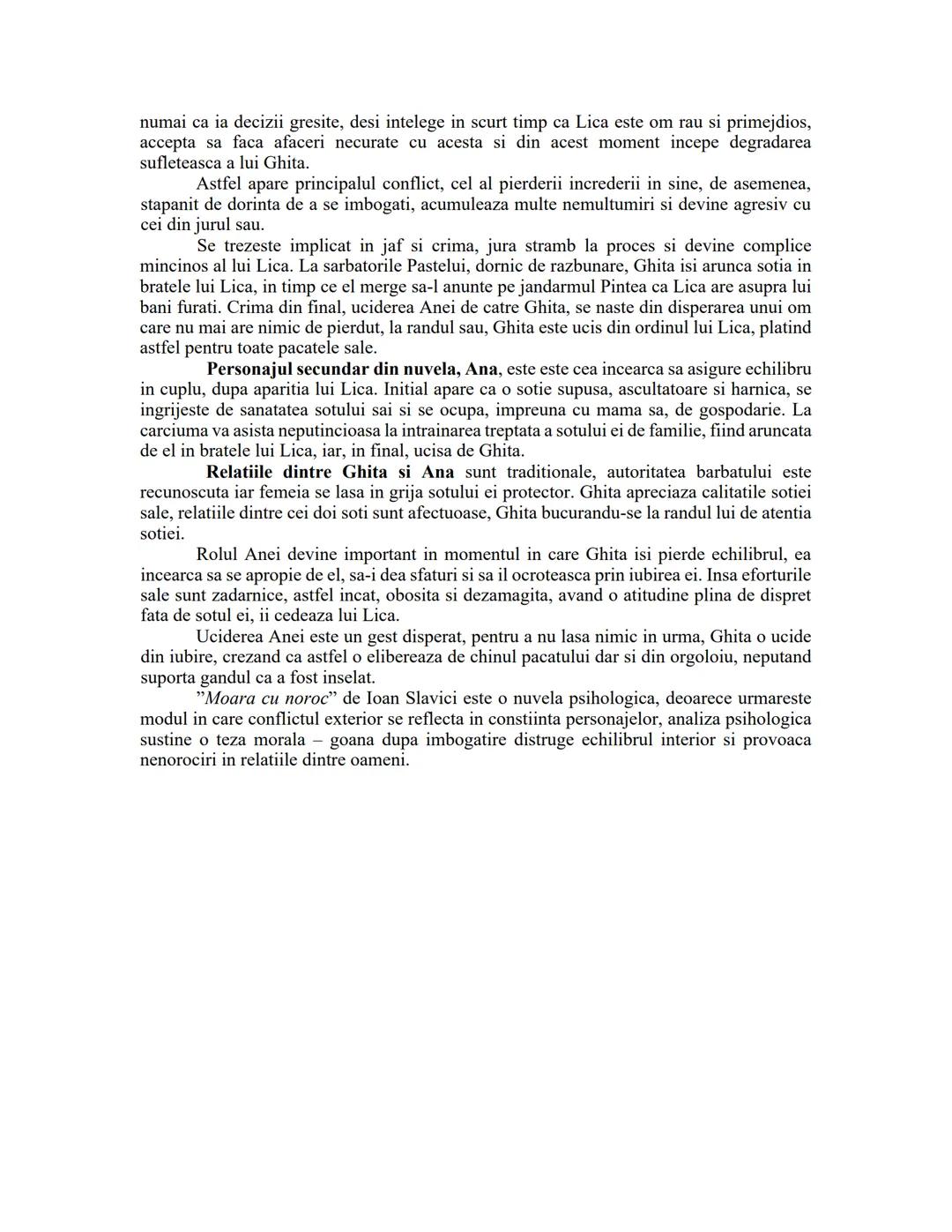 # Moara cu noroc - relatia dintre doua personaje
de Ioan Slavici
"Moara cu noroc" este o nuvela psihologica, realista, a fost publicata in