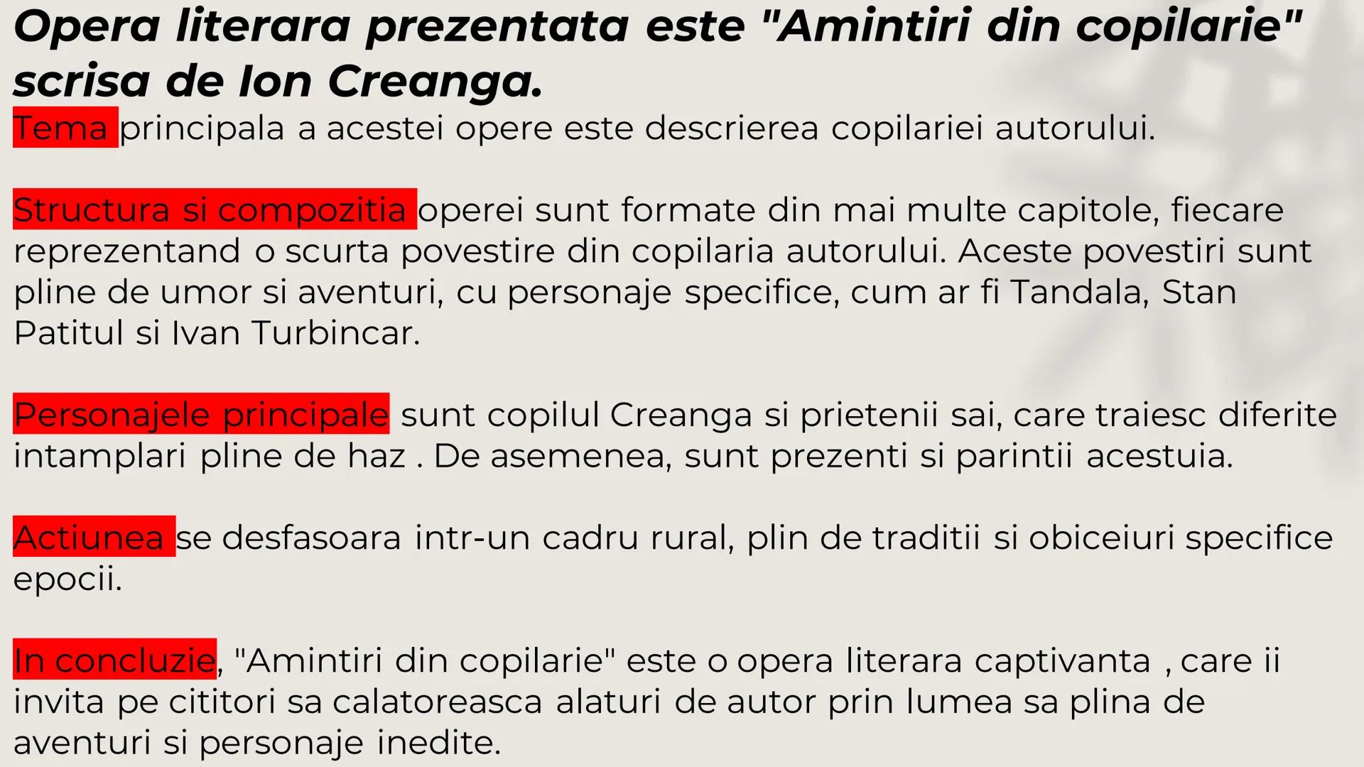 # Ion Creanga
Ana-Maria Birloncea
X-s.s.
Liceul Teoretic "AXENTE SEVER" # Aspecte importante despre viata scriitorului.
•Născut în anul