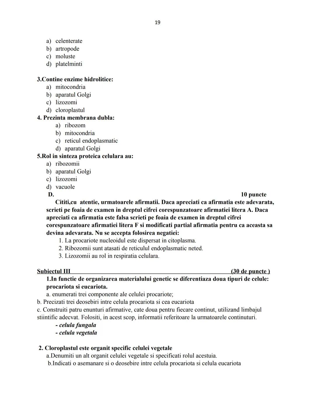 # Biologie animala si vegetala
2022
Conform programei nr.3237/05.02.2021 1
Cuprins
Biologie animala si vegetala
Continuturi clasa a IX-a