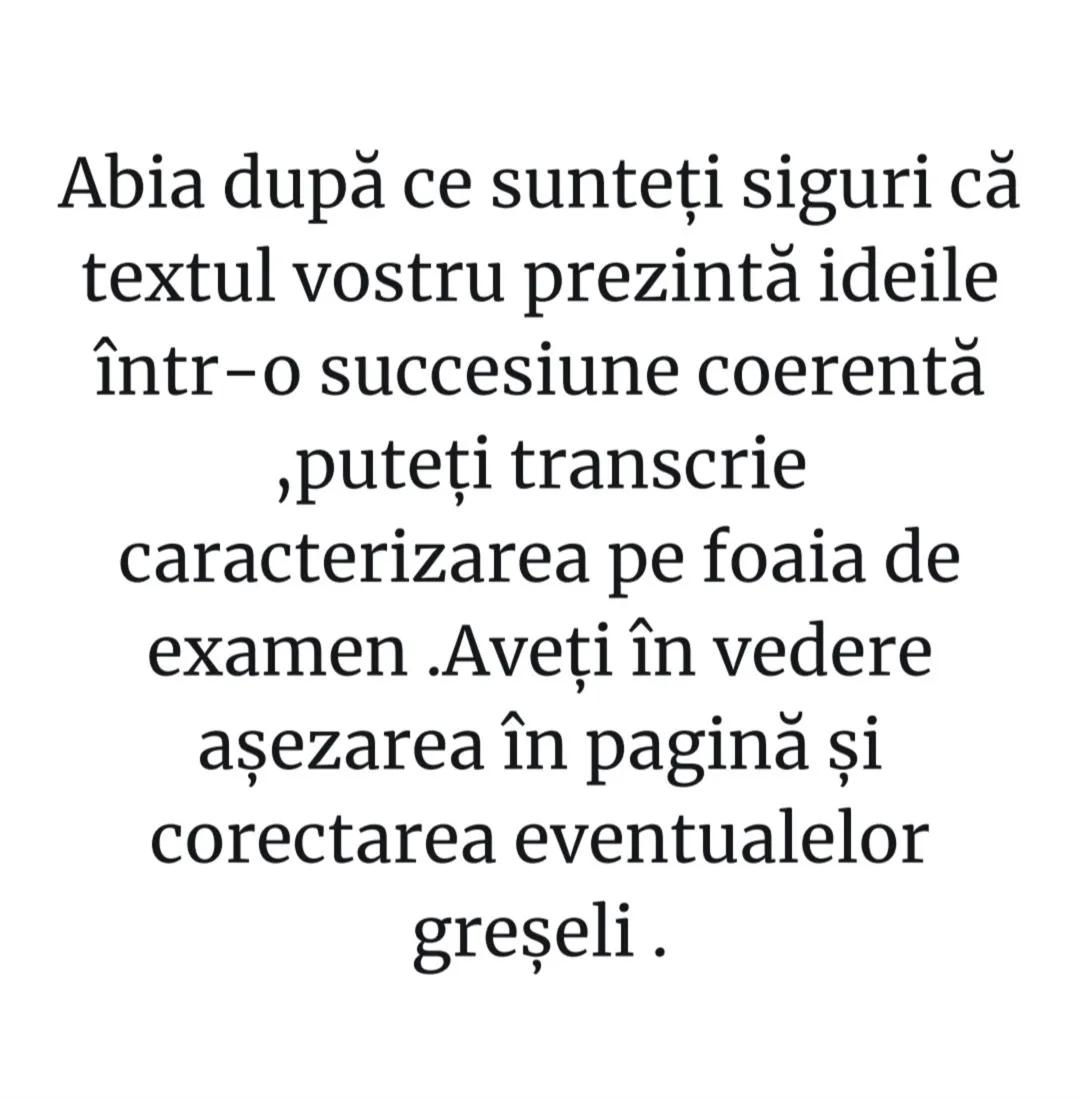 # Evaluarea Națională 2022
# Caracterizarea
unui personaj Pentru a realiza caracterizarea unui
personaj, recitiți textul cu atenție și nota