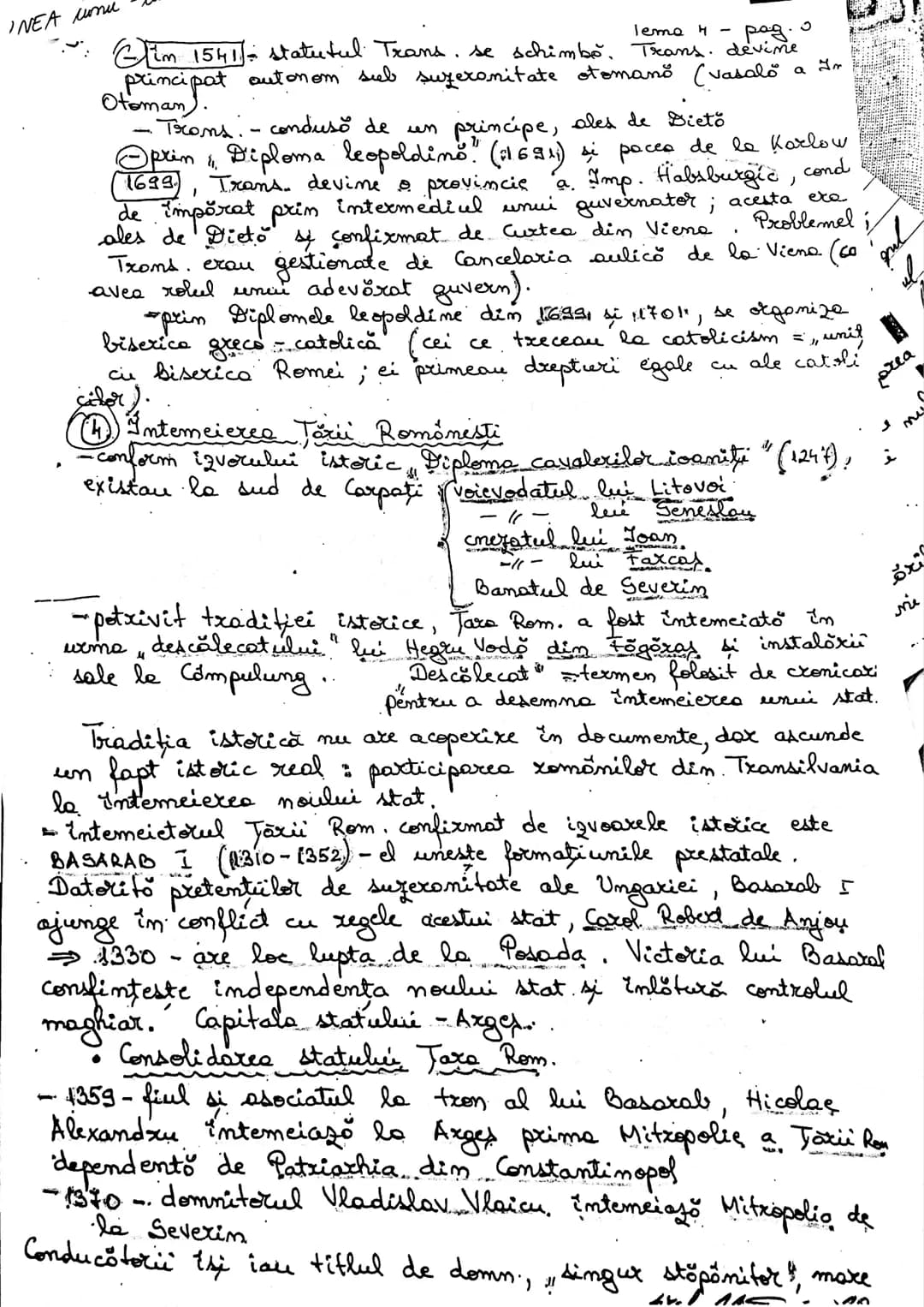 TEMA 4 BAC-Autonomii locale si institutii 1r..
Centrale in spatiul romanesc (sec. IX-X)
913
1. Contextul care favorizează formarea statelor