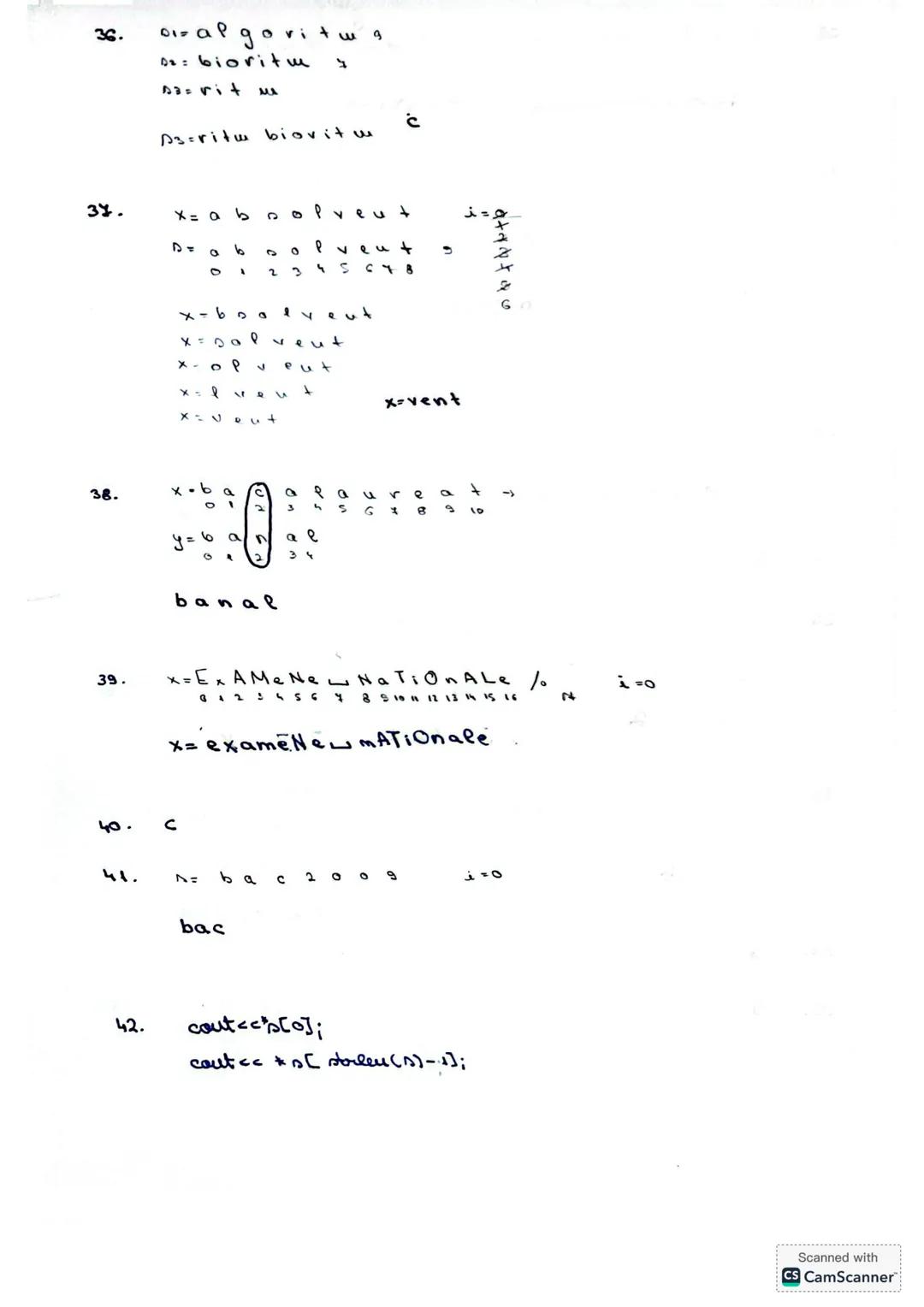 # Grile si probleme siruri de caractere in C++
ŞIRURI DE CARACTERE
Itemii următori sunt preluaţi din variantele de bacalaureat 2009.
1. Î