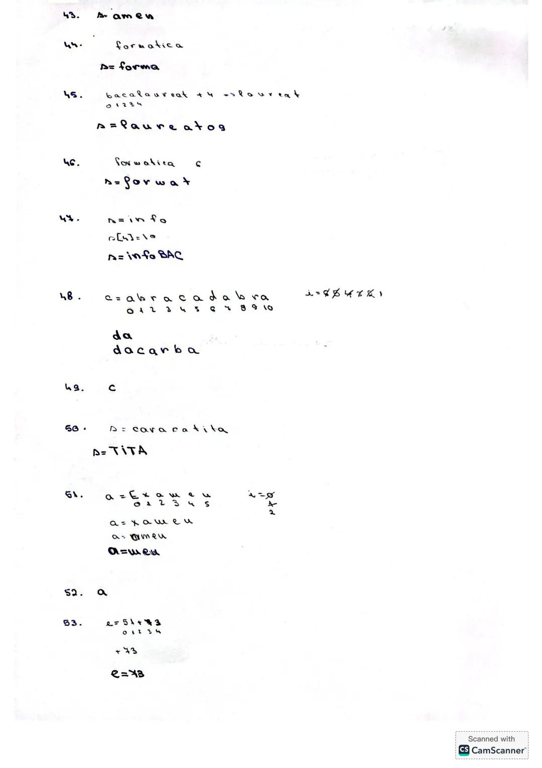 # Grile si probleme siruri de caractere in C++
ŞIRURI DE CARACTERE
Itemii următori sunt preluaţi din variantele de bacalaureat 2009.
1. Î
