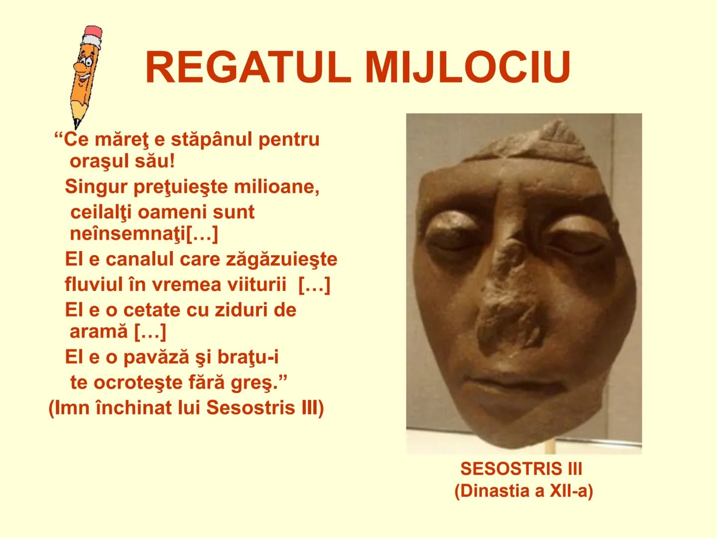 # MONARHIA EGIPTEANĂ UNIFICAREA STATULUI
EGIPTEAN
În cursul
mileniului IV î.Hr.,
s-au constituit
cele două regate
egiptene:
• Egiptul de Sus