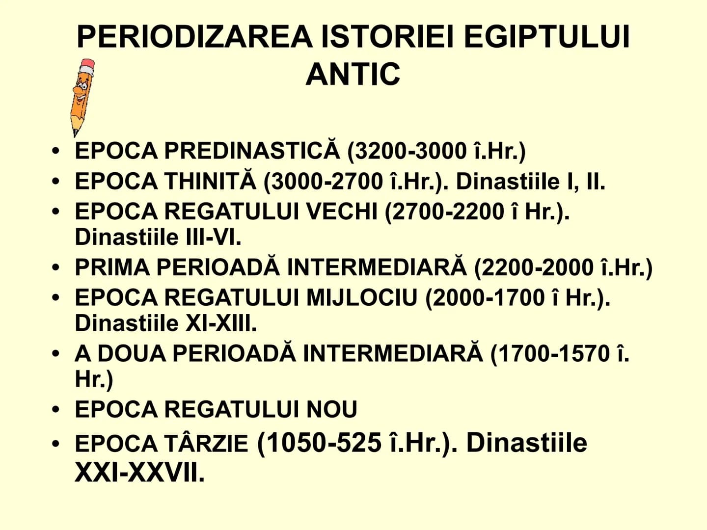 # MONARHIA EGIPTEANĂ UNIFICAREA STATULUI
EGIPTEAN
În cursul
mileniului IV î.Hr.,
s-au constituit
cele două regate
egiptene:
• Egiptul de Sus