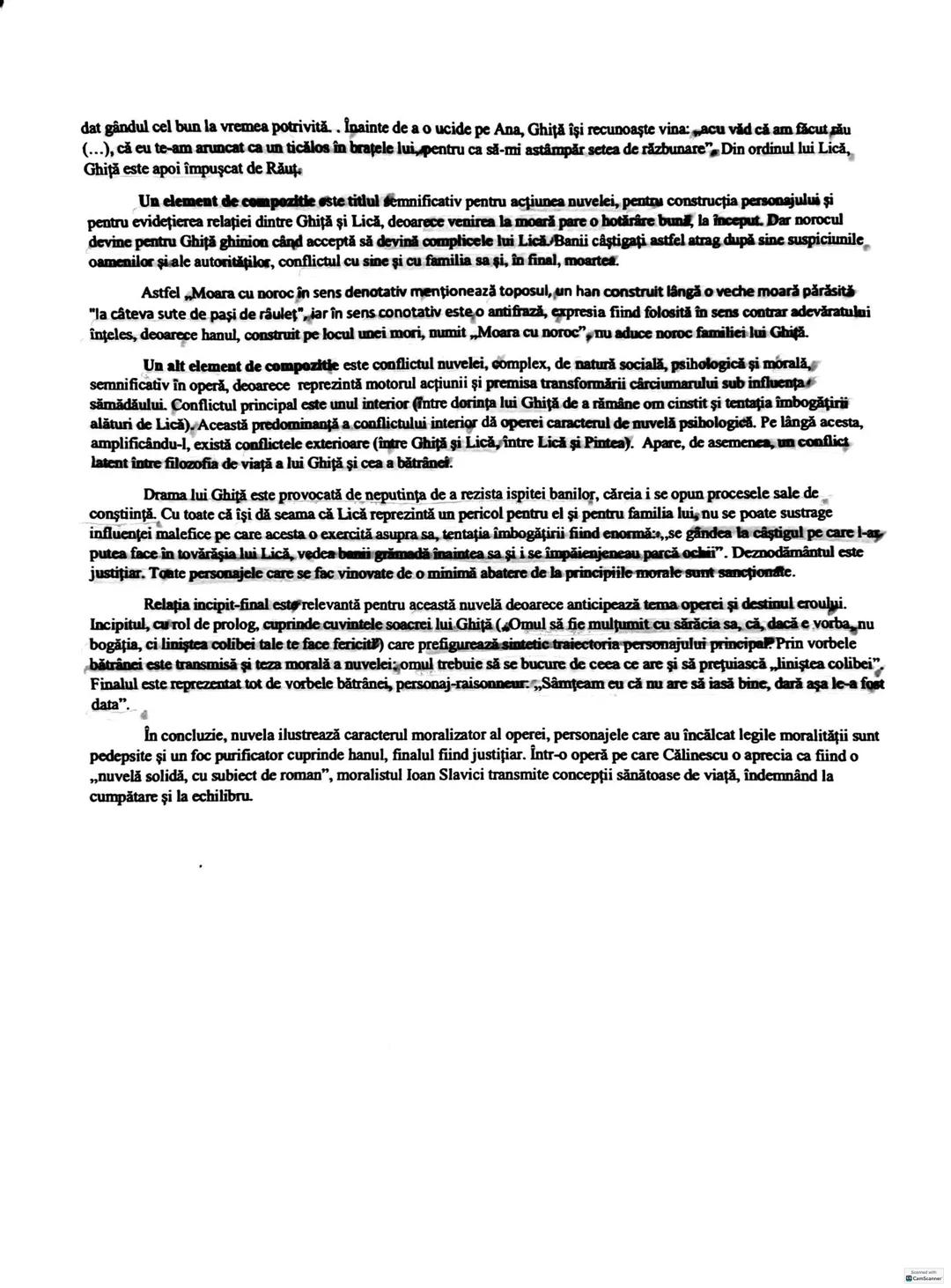 # Moara cu noroc
Realismul, curent literar dezvoltat în secolul al XIX-lea, impune o nouă orientare estetică, definită prin
reprezentarea v