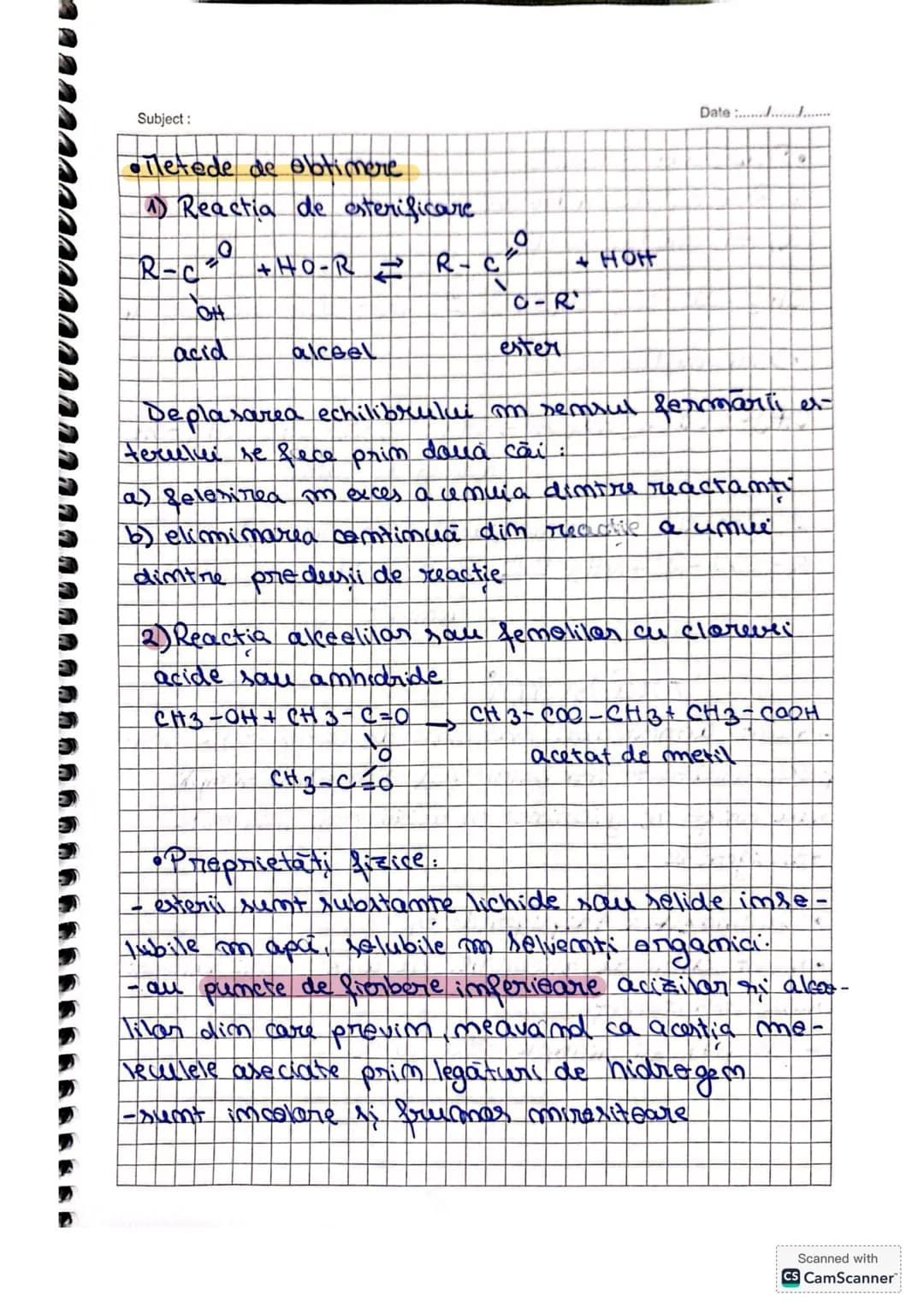 Subject:
Date :......./................
# Compusi carboxilici
Def. Acizii carbexilici sau acizli ecizi organici sunt combi-
natiile argami