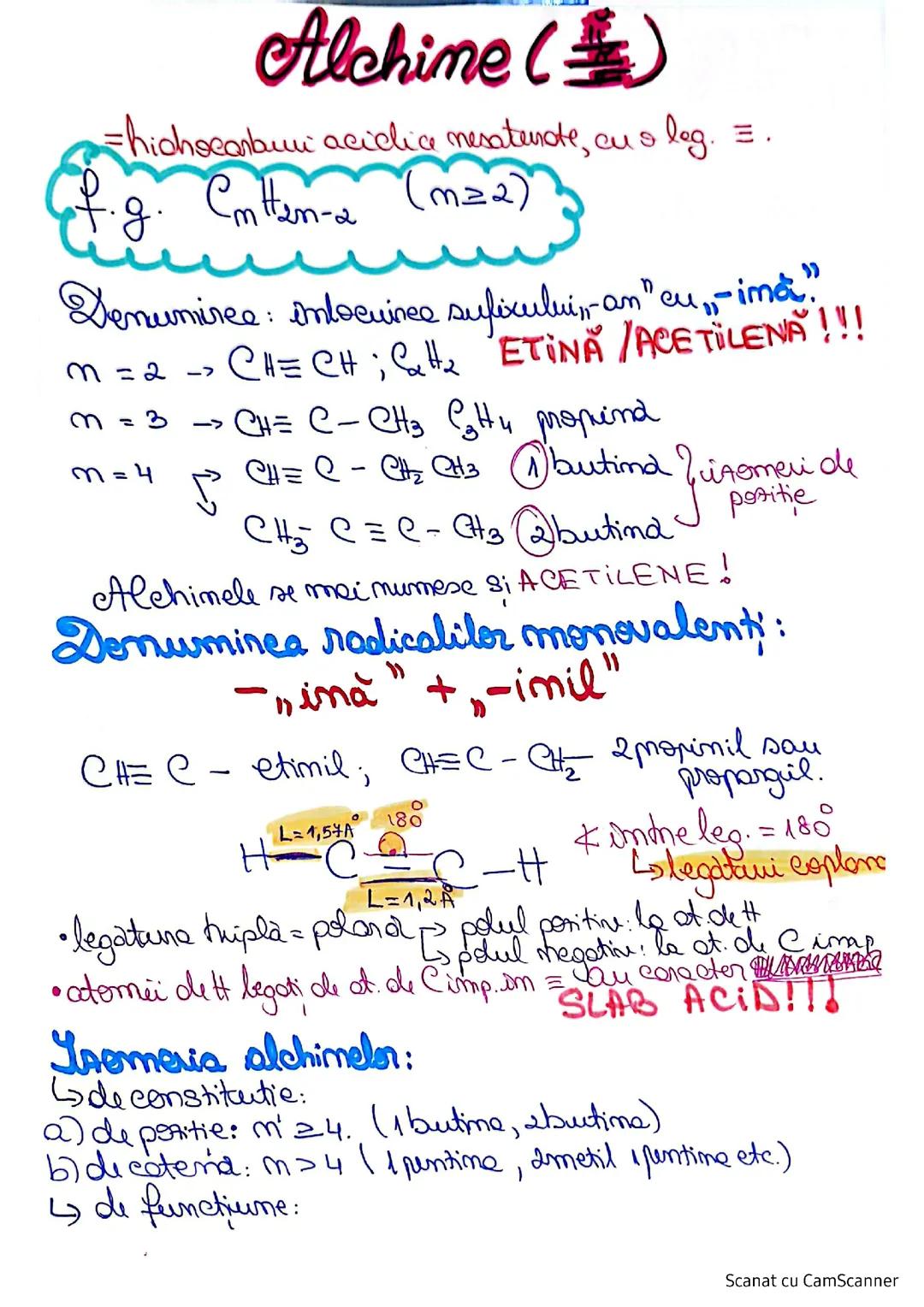 ALCHINE. Notite BAC/ADMITERE medicina!!