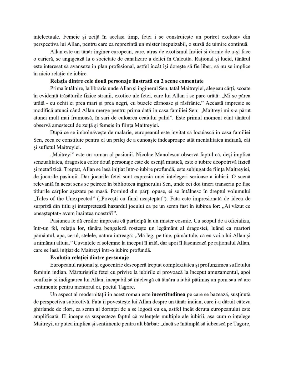 # „Maitreyi"
de Mircea Eliade
Particularitățile unui roman al experienței/ roman subiectiv/ roman interbelic
Structura eseului:
- Introduc