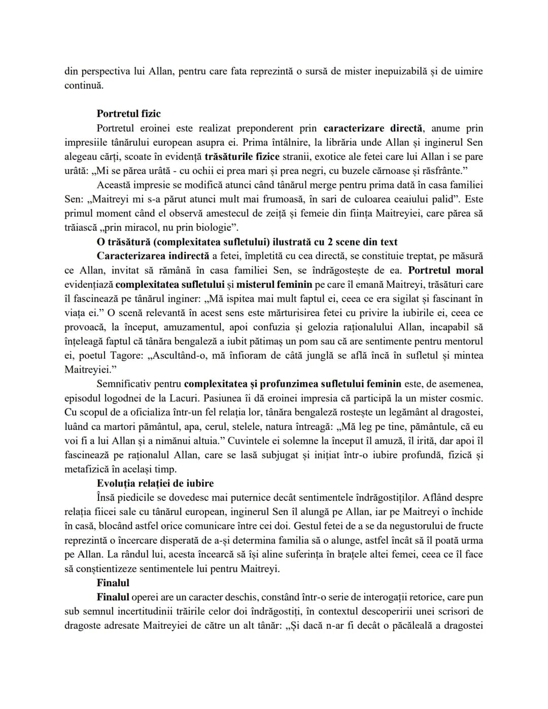 # „Maitreyi"
de Mircea Eliade
Particularitățile unui roman al experienței/ roman subiectiv/ roman interbelic
Structura eseului:
- Introduc
