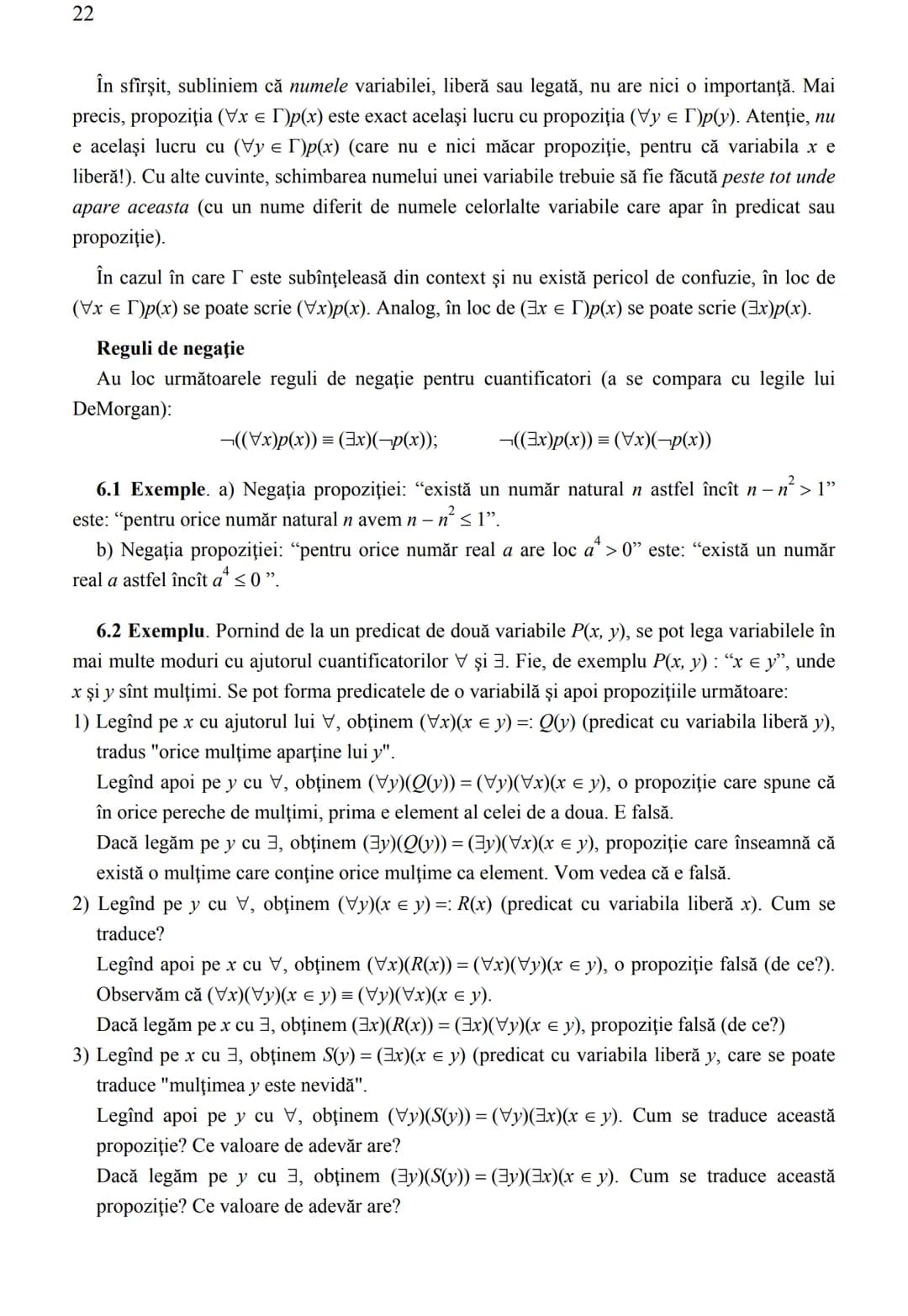Aurelian Claudiu VOLF
Logică şi teoria mulţimilor
Universitatea „Al. I Cuza” Iaşi
2020
Unele părţi ale versiunilor preliminare ale acest