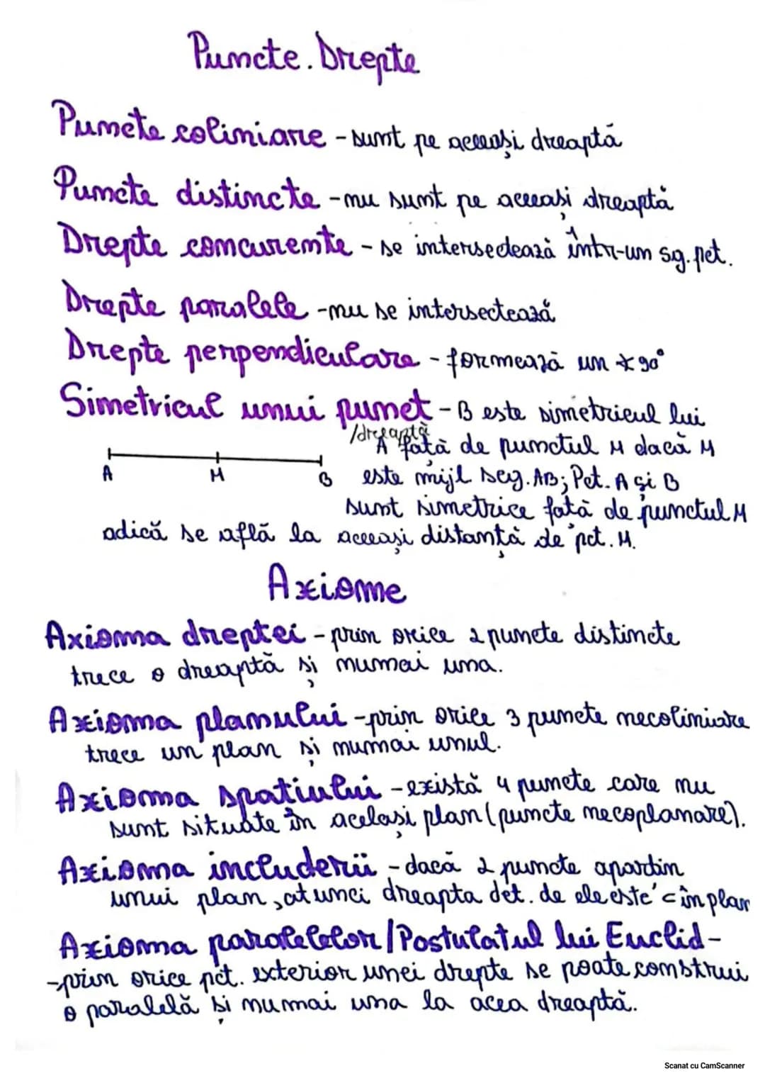 Puncte. Drepte
Pumete coliniare - sunt pe acceusi dreaptă
Puncte distincte-mu sunt pe aceeasi treaptă
Drepte concurente - se intersecteaz