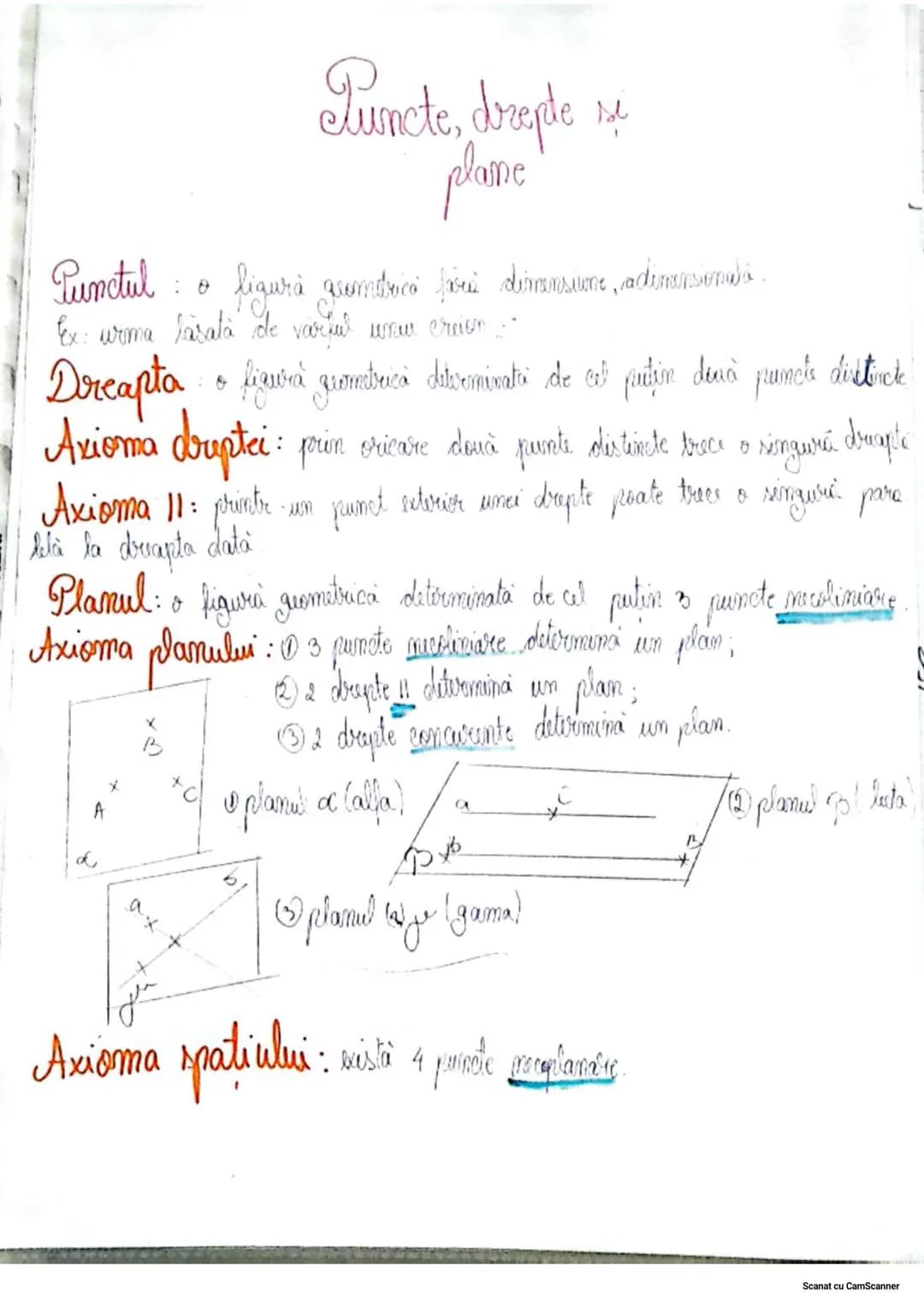 Puncte. Drepte
Pumete coliniare - sunt pe acceusi dreaptă
Puncte distincte-mu sunt pe aceeasi treaptă
Drepte concurente - se intersecteaz