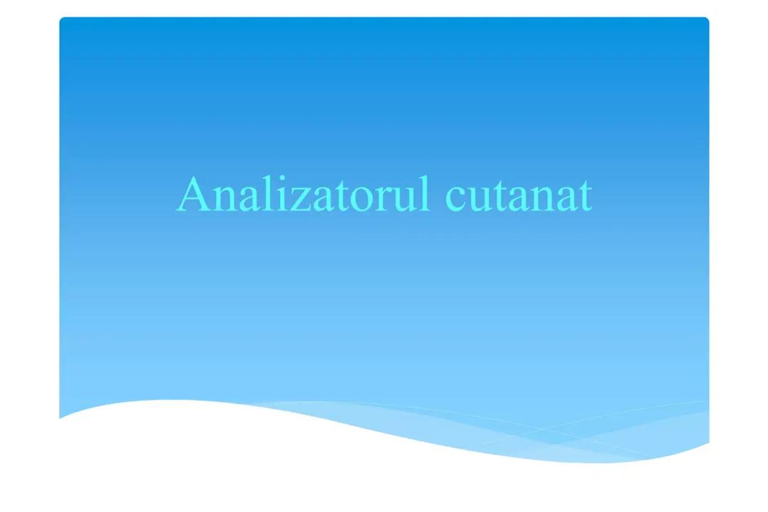 Analizatorul cutanat