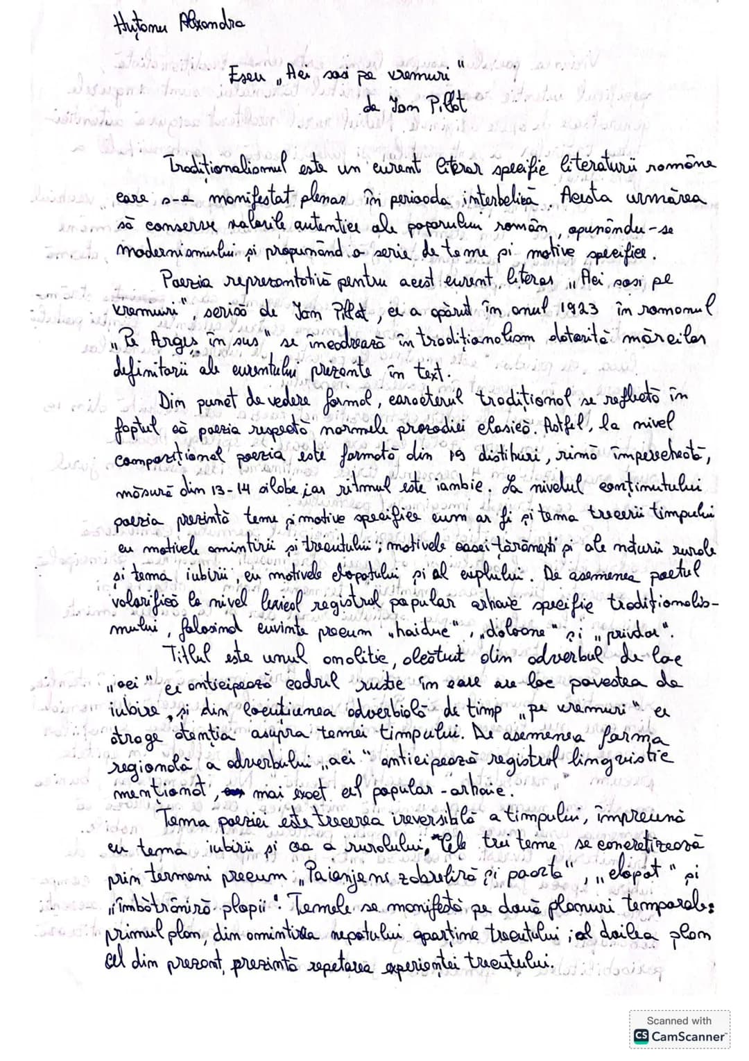 # Hutomu Abxandra
Eseu Aei sasi pe vremuri
de Yom Pilot
Traditionalismul este un eurent Citerar specifie
literaturü romène
care s-e manife